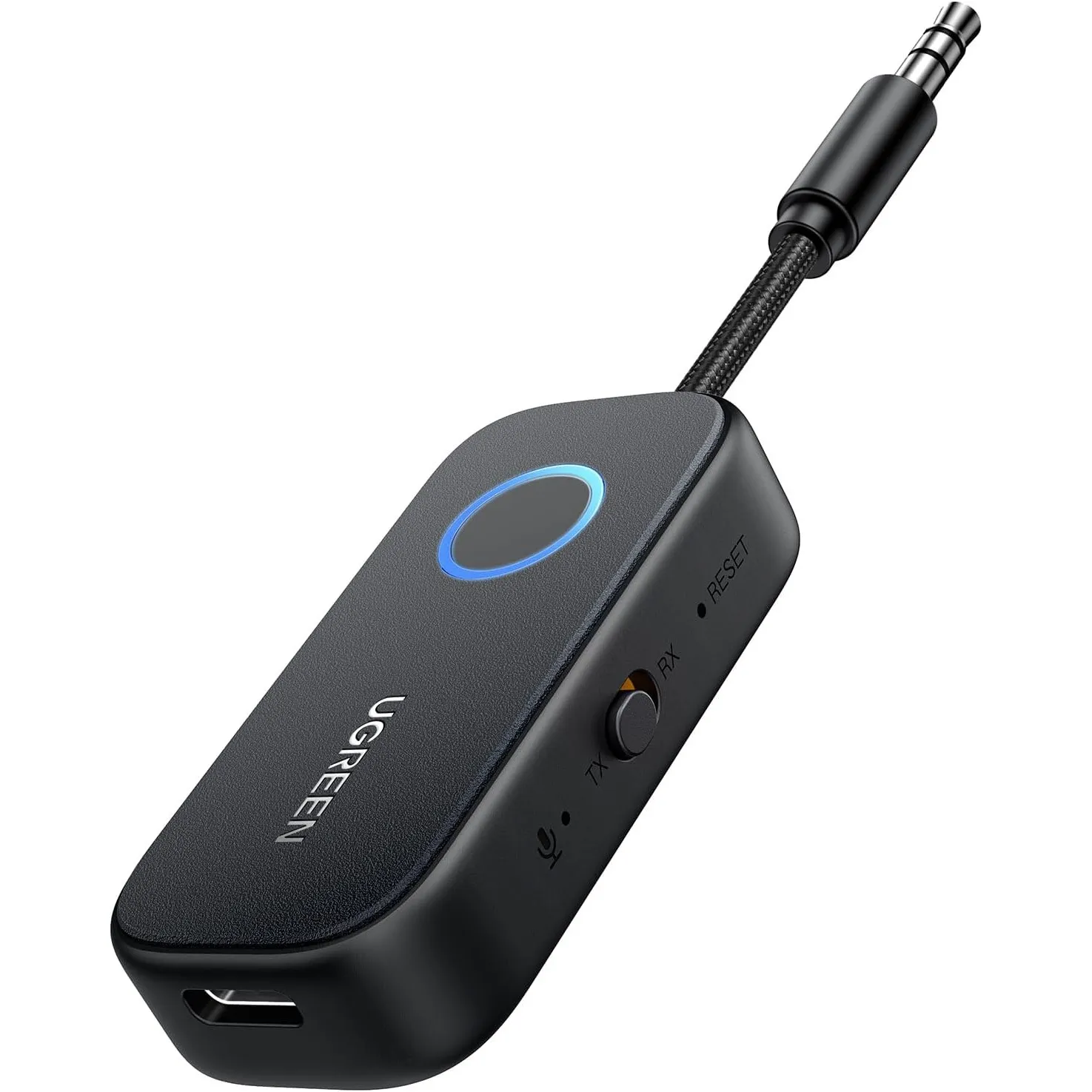 UGREEN aptX Bluetooth 5.3 Adapter Bluetooth Transmitter Sender Klinke 3,5mm 2 in 1 Empfänger Kompatibel mit Auto, Stere…
