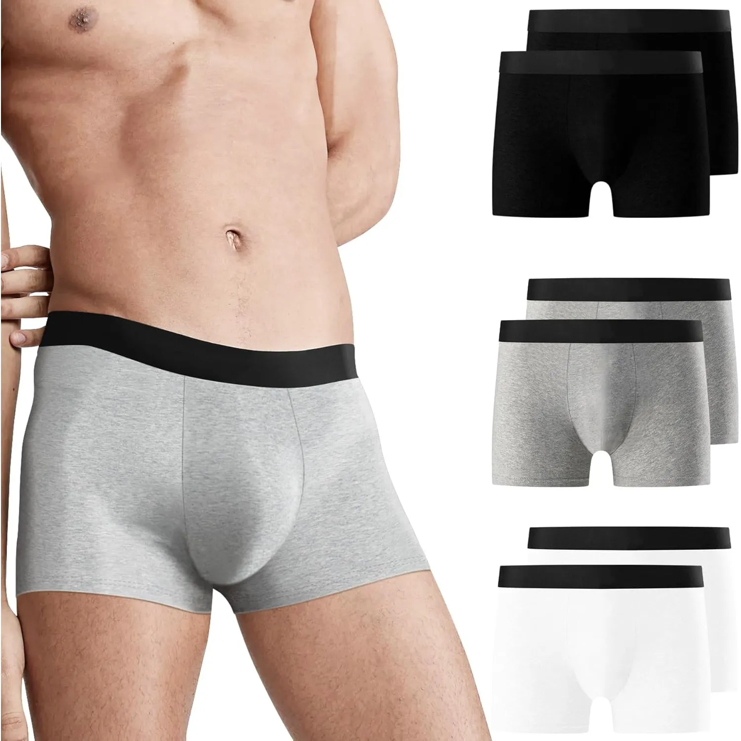 Falechay Boxershorts Herren 6er Pack Unterhosen Männer Ohne Kratzenden Zettel Sportunterhosen für Herren UnterwäSche Bo…