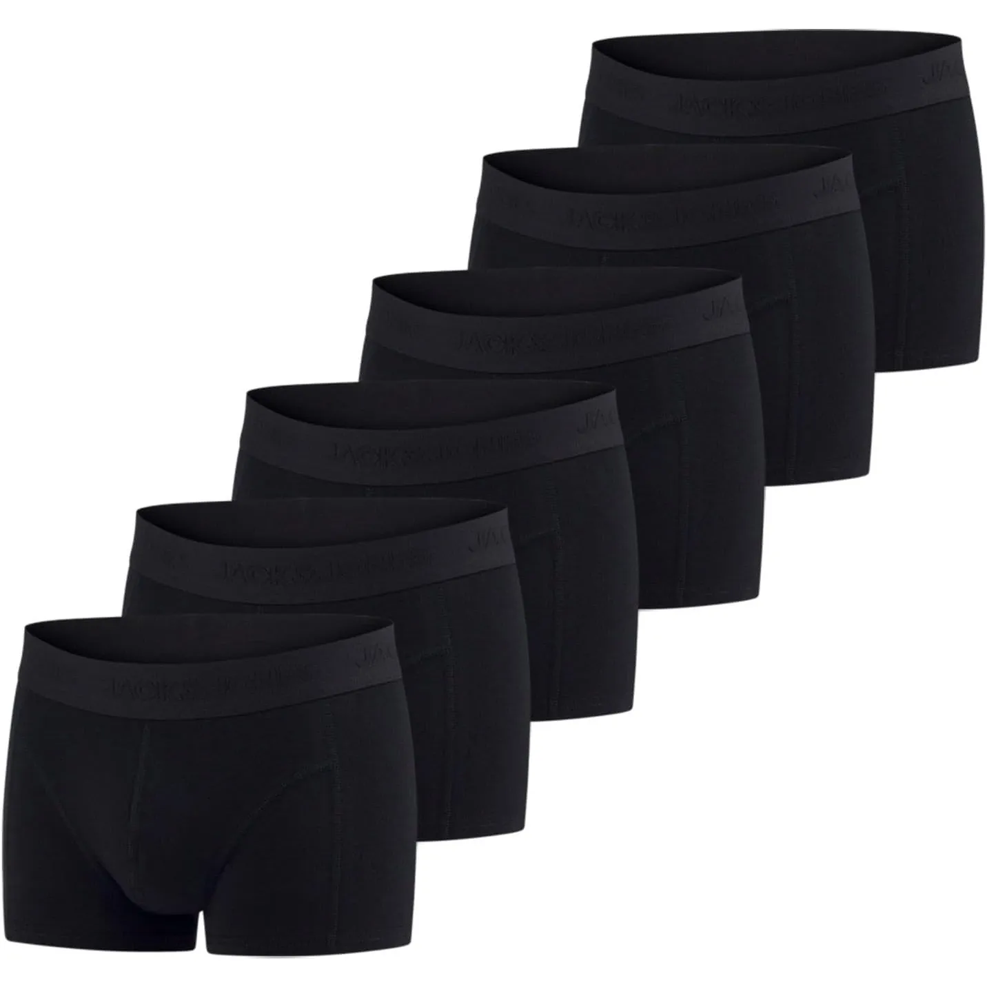 JACK & JONES Boxershorts Herren 6er Pack Basic Trunks Boxer Stretch Unterhosen Unterwäsche Retroshorts Set Baumwolle Sc…