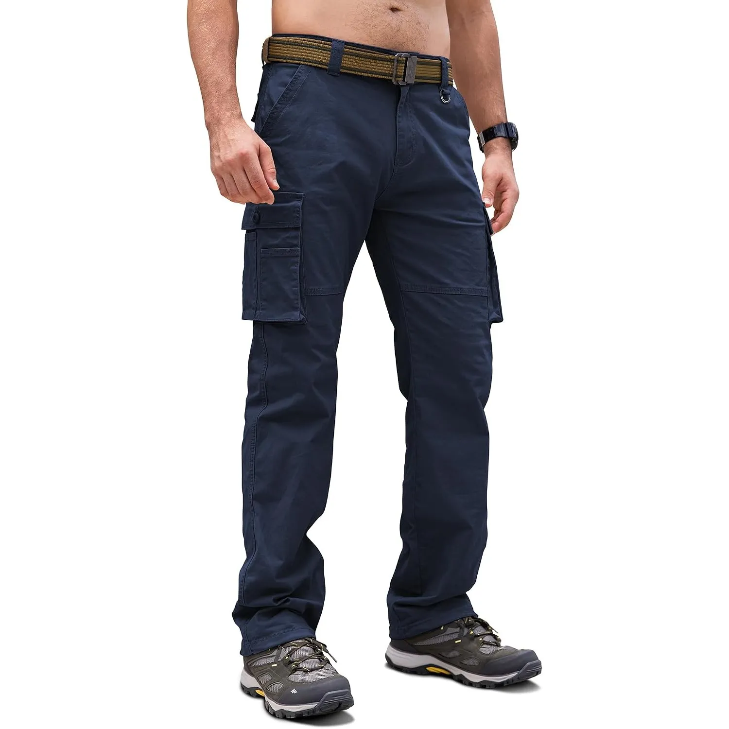 Cindeyar Cargohose Herren Relaxed Fit Baumwolle Wanderhose Herren Casual Arbeitshosen Männer Outdoor Militär Taktische …