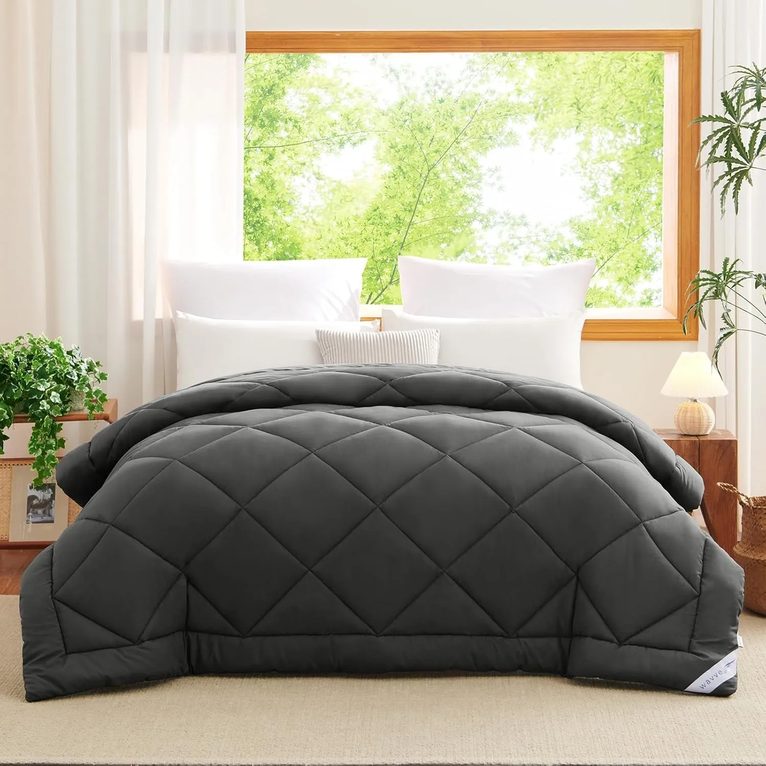 WAVVE Bettdecke 240x260 cm Ganzjahresdecke 4 Jahreszeiten, Steppdecke 300gsm Mikrofaser 260x240, Super Weiche Zudecke S…