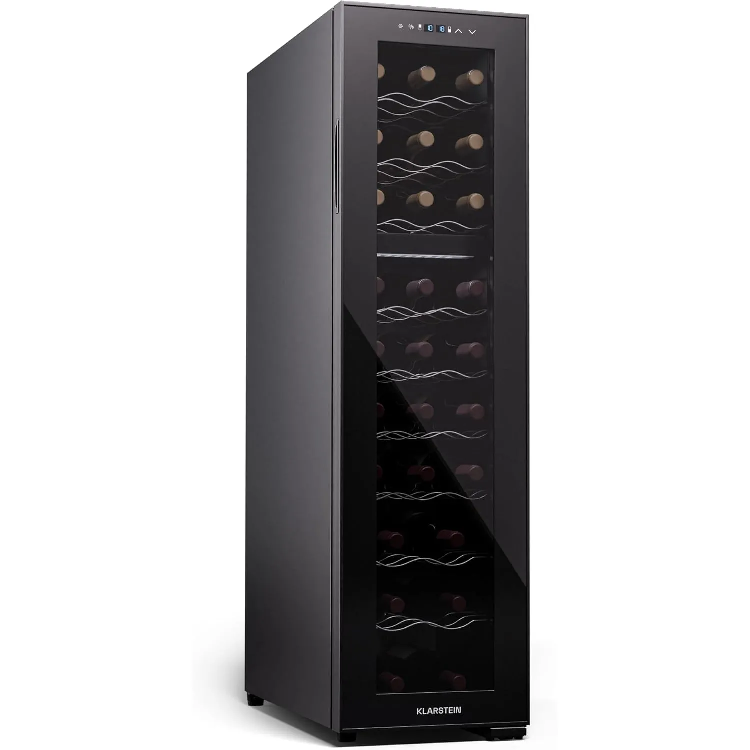 Klarstein Freistehender Weinkühlschrank 2 Zonen, Getränkekühlschrank Klein, Kleiner Weinschrank, Wein-Kühlschrank Klein…