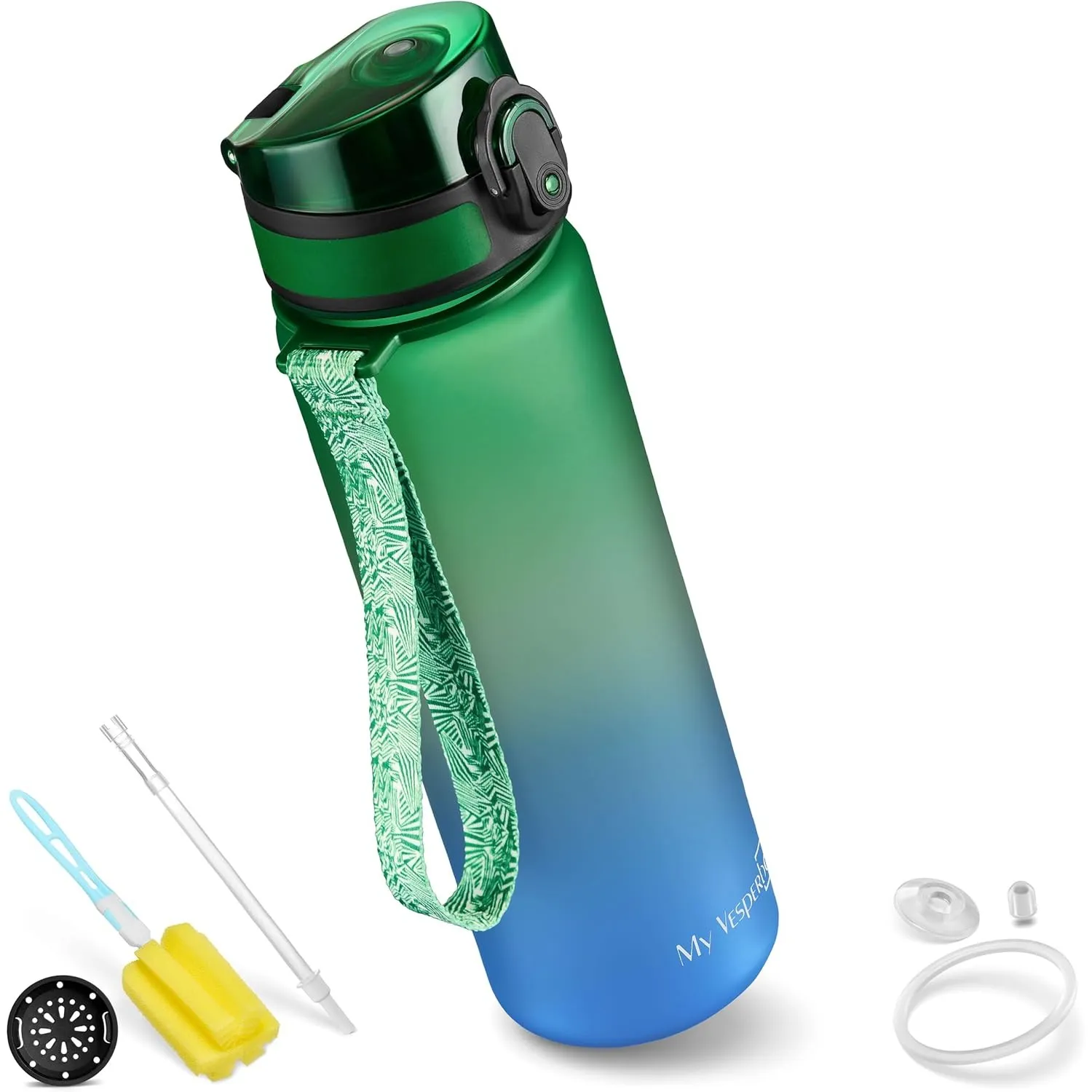 My Vesperbox® Trinkflasche Kinder [500ML] - Wasserflasche Kohlensäure Geeignet & Auslaufsicher - Water Bottle Kids - fü…