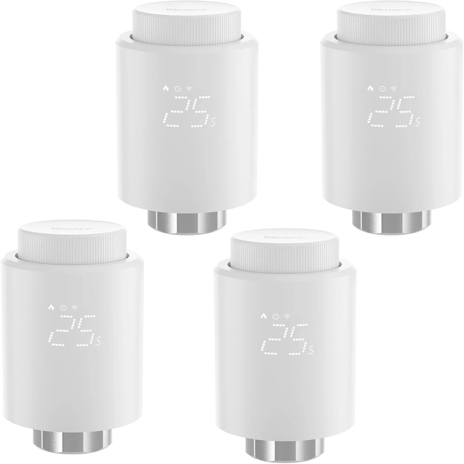 SONOFF TRVZB Zigbee Smartes Heizungsthermostat,4 Stück Smarte Heizkörperthermostat, Energiesparen, Zeitplan, Smart Ther…