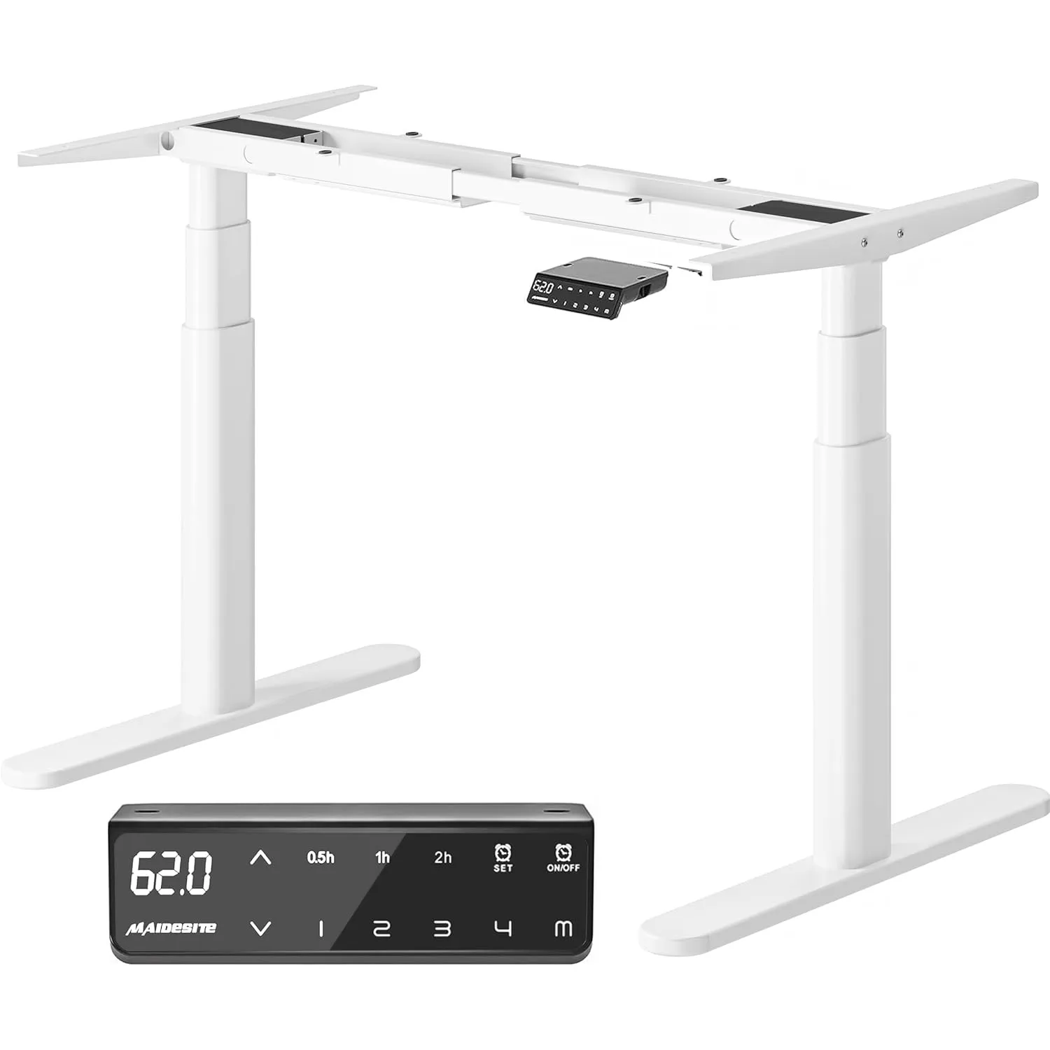MAIDeSITe EL2 Plus Art Höhenverstellbarer Schreibtisch Gestell mit Ovaler Beindesign, Elektrisch Dualmotor Tischgestell…