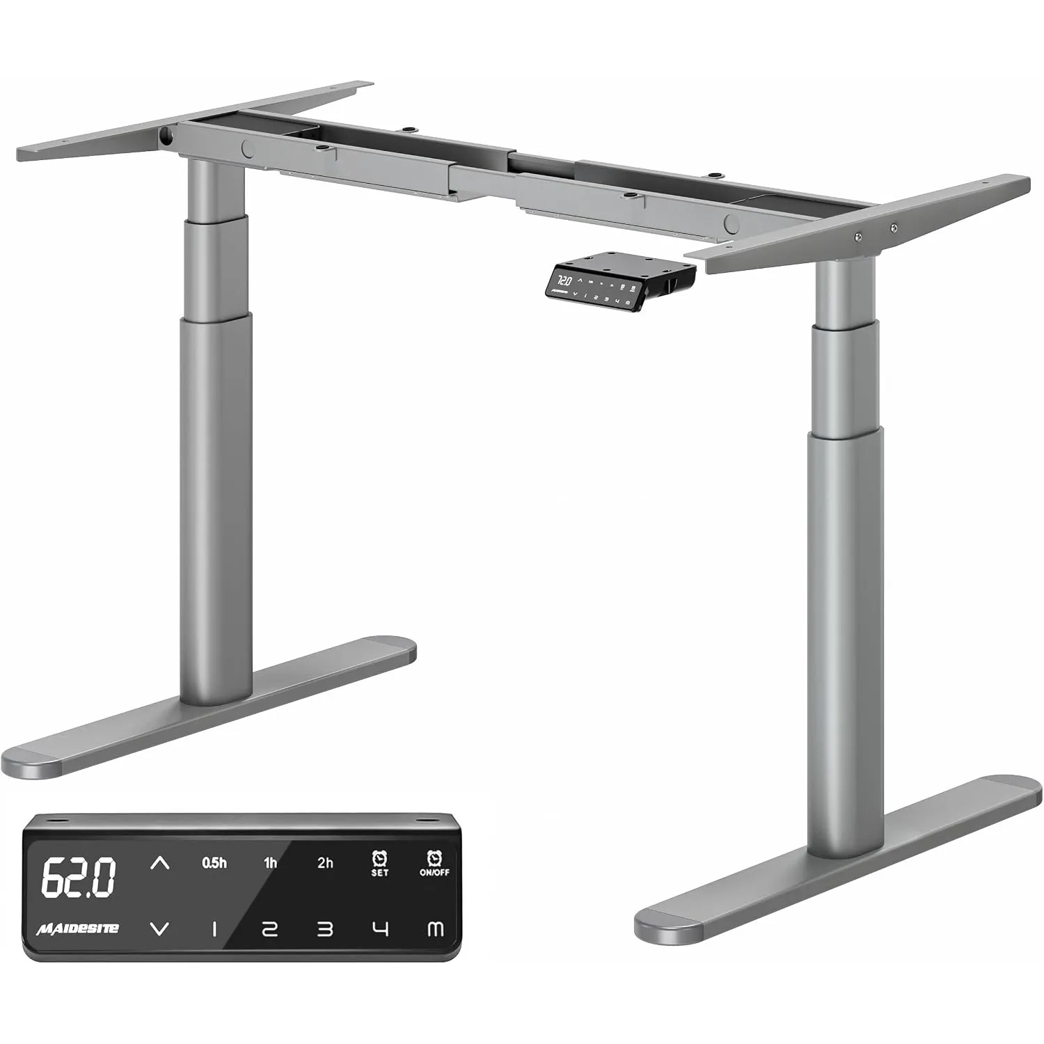 MAIDeSITe EL2 Plus Art Höhenverstellbarer Schreibtisch Gestell mit Ovaler Beindesign, Elektrisch Dualmotor Tischgestell…