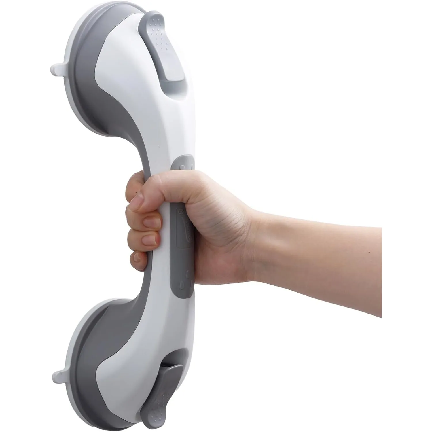TAILI Haltegriff Dusche ohne Bohren, EXTRA STARKER HALT 110 KG, 31 CM, Grau | Haltegriffe für Senioren, Haltegriff mit …