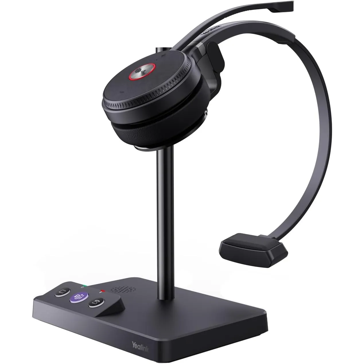 Yealink WH62 Mono DECT Headset kabellos mit Mikrofon (Einseitig), 160m Reichweite, 13 Std. Sprechzeit, Teams Zertifizie…
