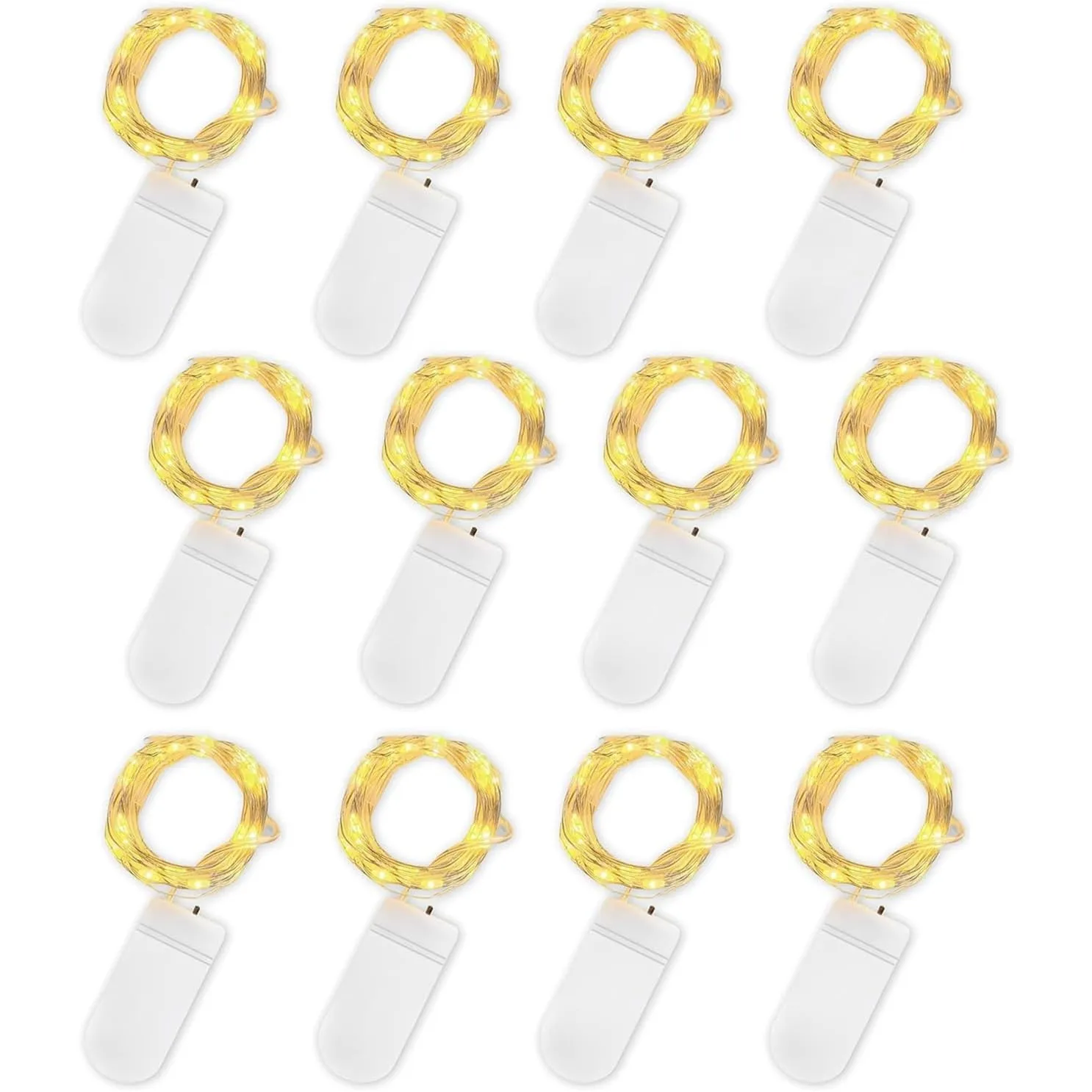 Jsdoin LED Mini Lichterkette mit Batterie, 12x20er Micro Lichterkette außen Batterie, 2M DIY kleine Lichterketten Wasse…