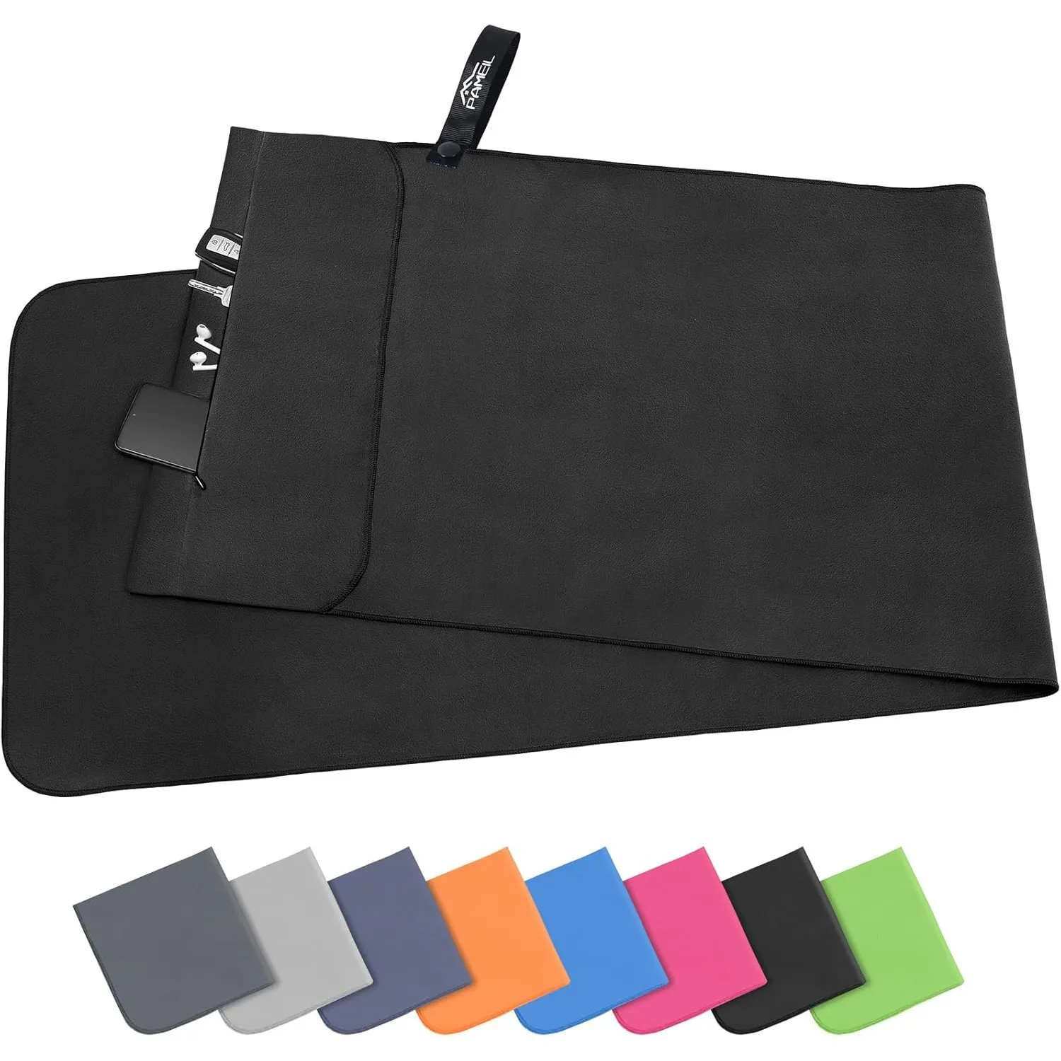 Pameil Fitness Handtuch |120x50cm| Kompakt & Schnelltrocknend mikrofaser Handtuch, Sporthandtuch, Reisehandtuch, Strand…