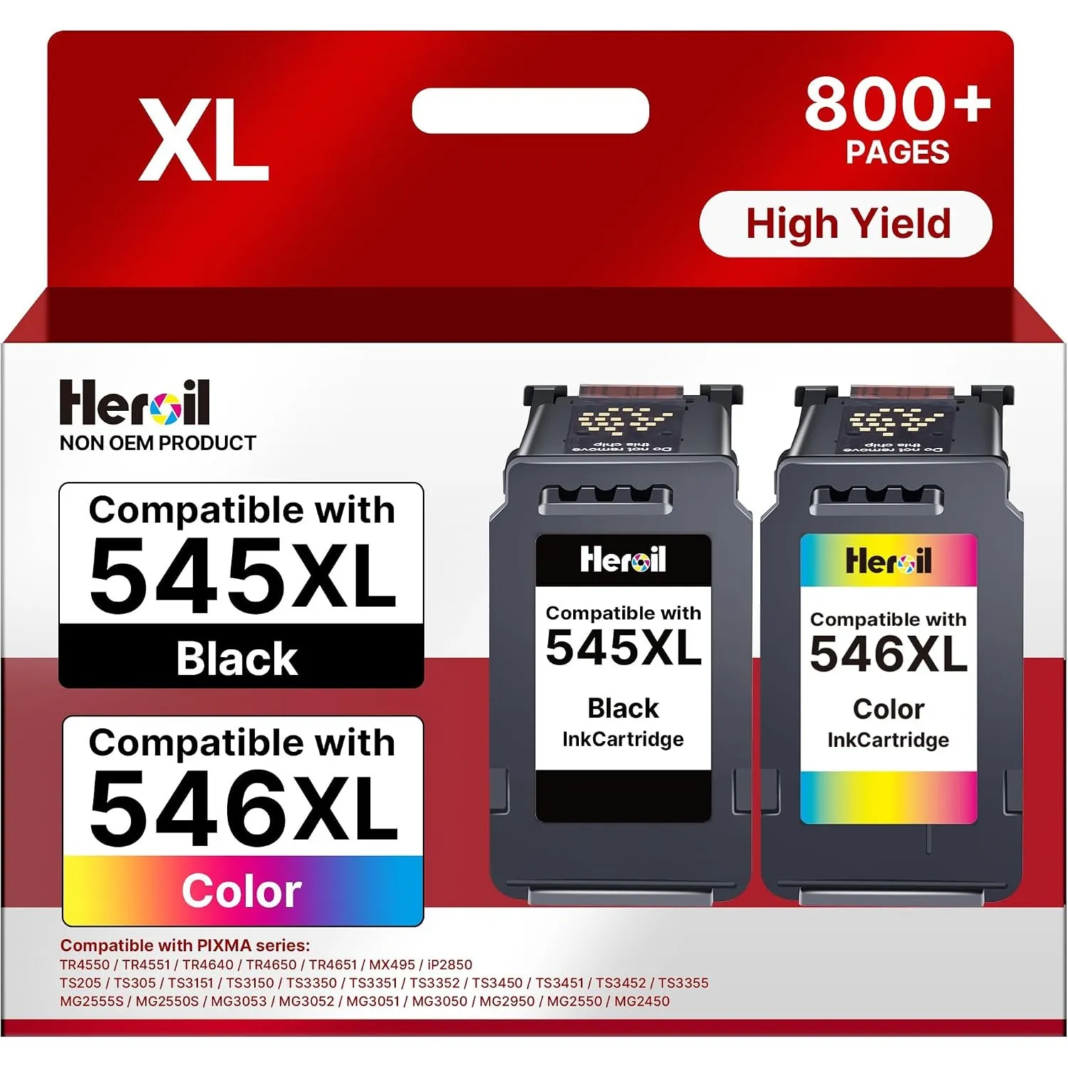 Druckerpatronen 545 546 XL PG-545 CL-546XL Ersatz für Canon 545 546