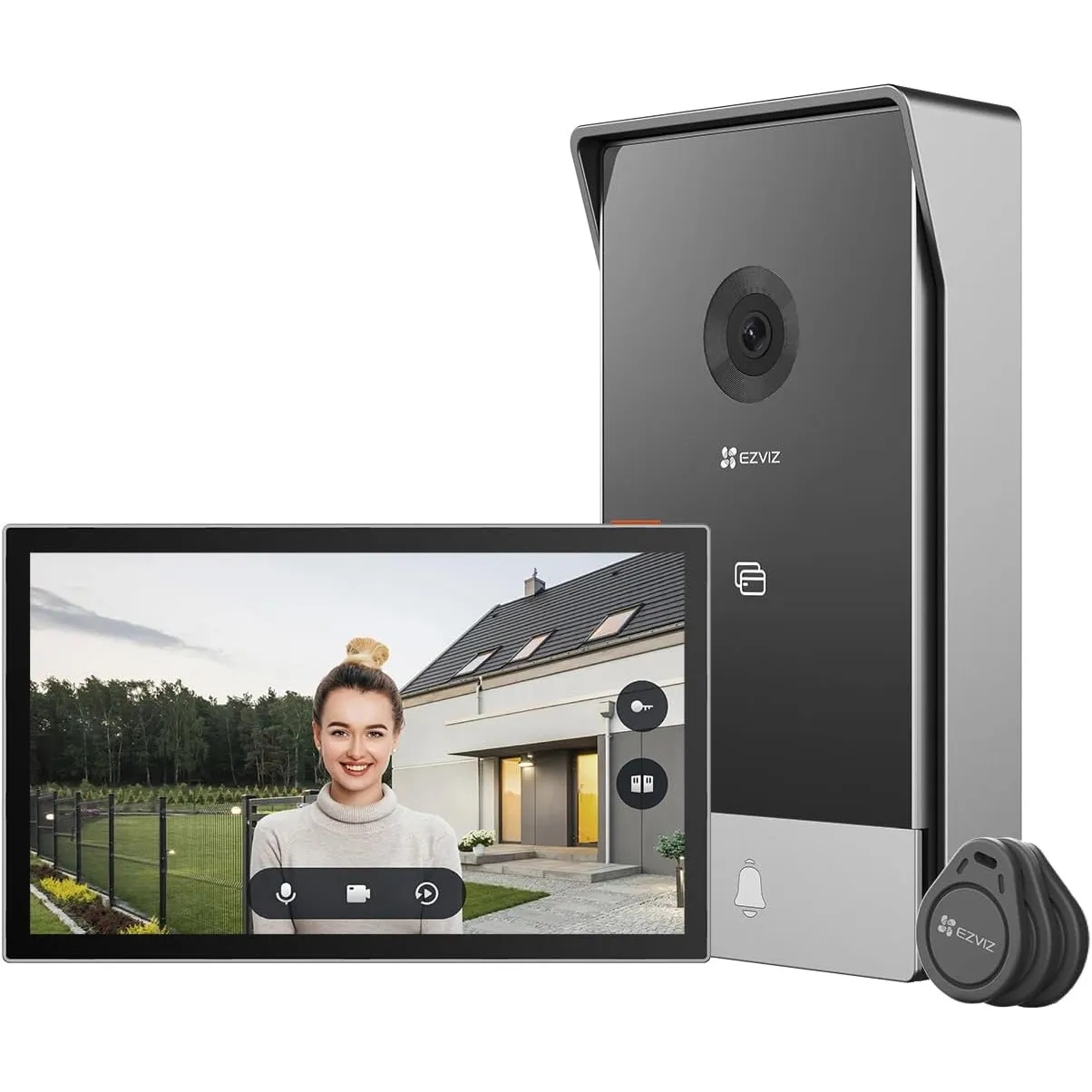 EZVIZ CP7 2K Video Türsprechanlage mit 7" Touchscreen Türklingel mit Kamera