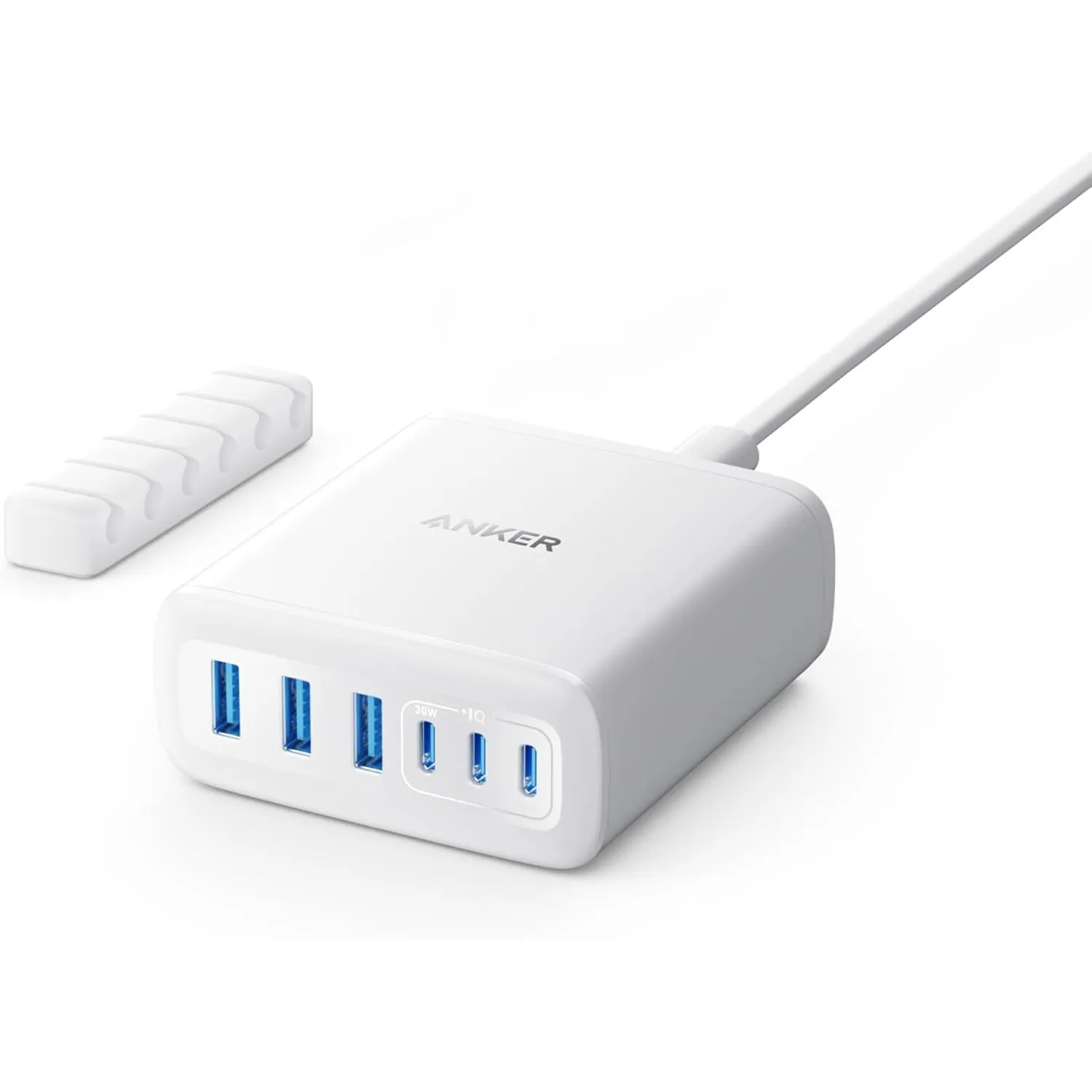 Anker 112W USB C Ladegerät, 6 Port Ladestation mit 112W Ausgang Leistung