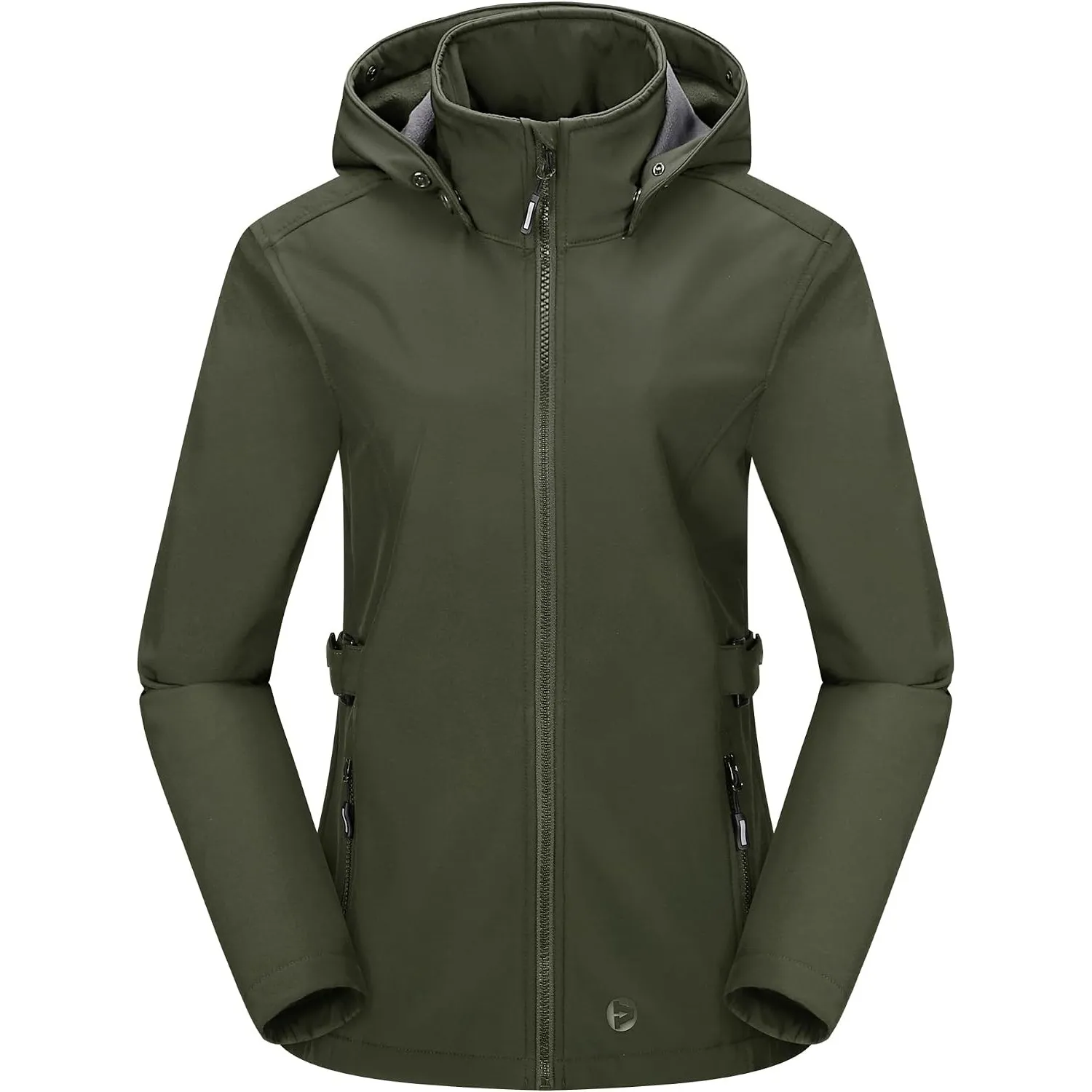 Outdoor Ventures Damen Wasserdichte Softshelljacke mit Abnehmbarer Kapuze