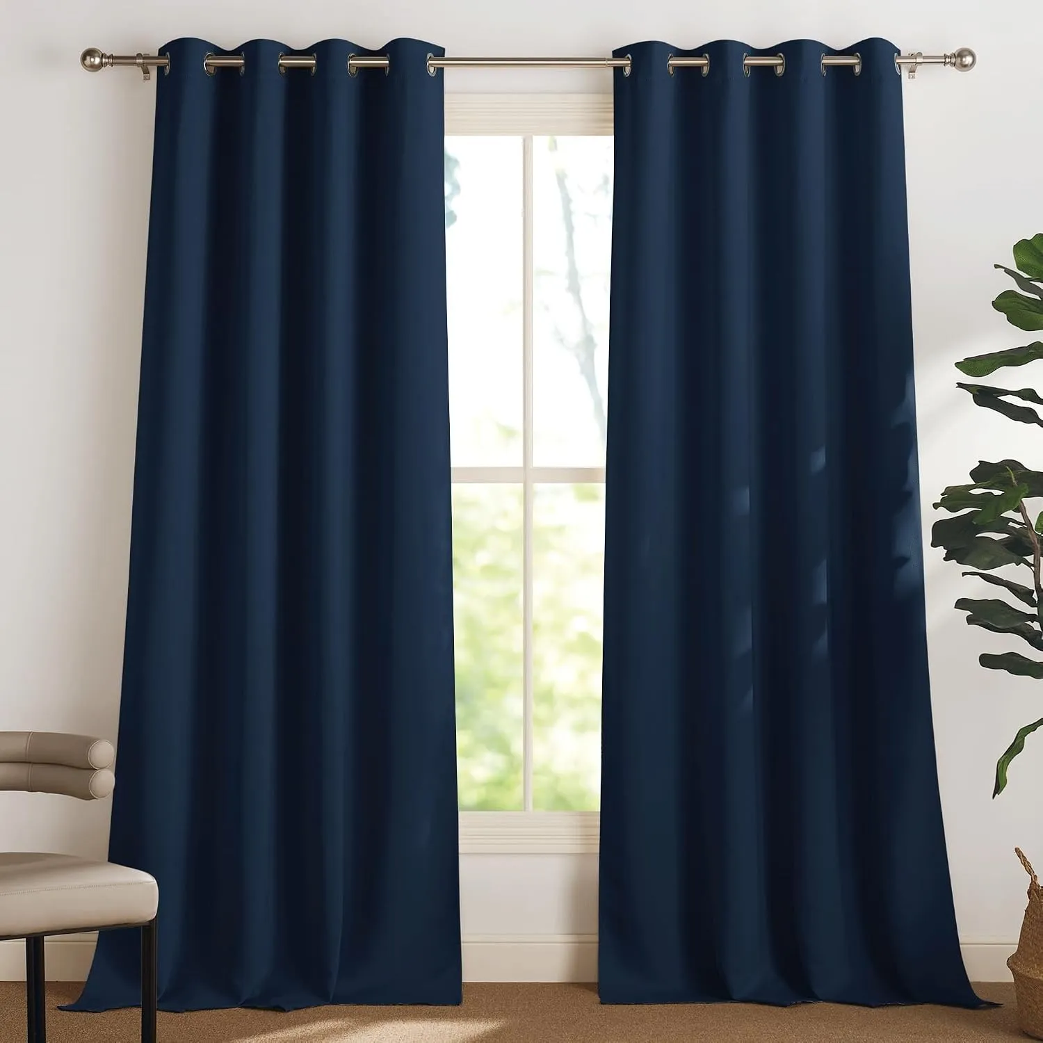 PONY DANCE Blackout Curtains for Living Room Thermovorhang Kälteschutz