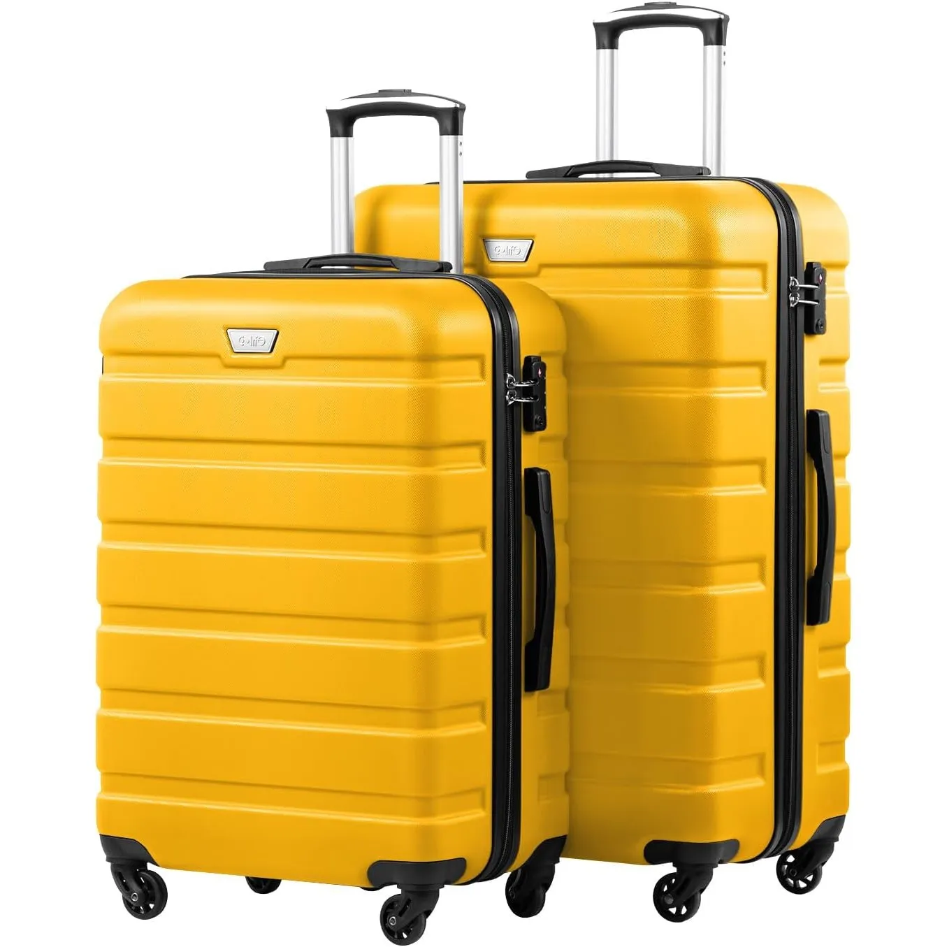 COOLIFE Hartschalen-Koffer Trolley Rollkoffer Reisekoffer ardschale Boardcase Handgepäck mit TSA-Schloss und 4 Rollen (…