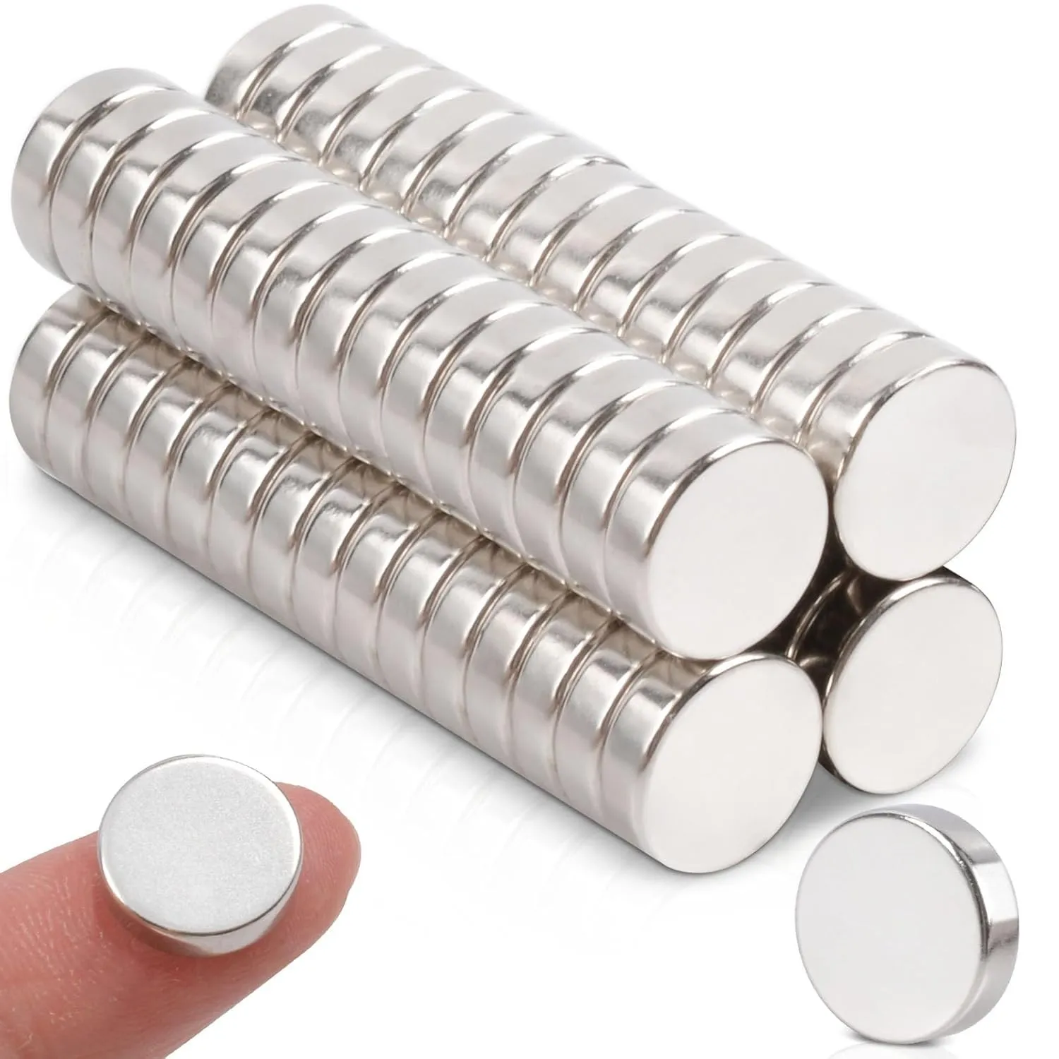 FPMYB 60 Stück Magnete Stark 10x3mm, Neodym Magnete Extra Stark Kleine Magneten Runde Magnet Starke Magneten für Magnet…