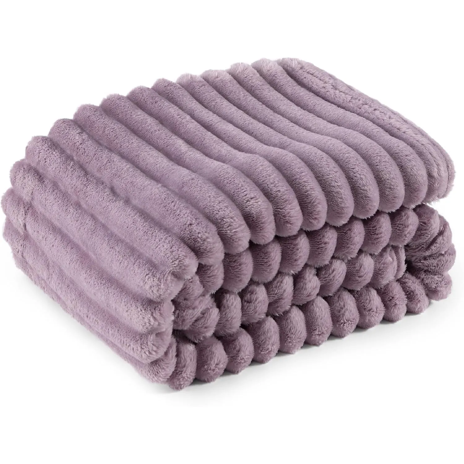 BEDSURE Kuscheldecke 150x200 Zimmer Deko - Tagesdecke, Violett