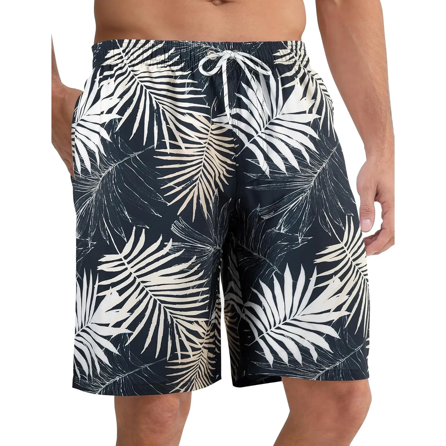APTRO Herren Badehose Lang Badeshorts Schnelltrocknend Boardshorts Freizeit Short mit Innenslip