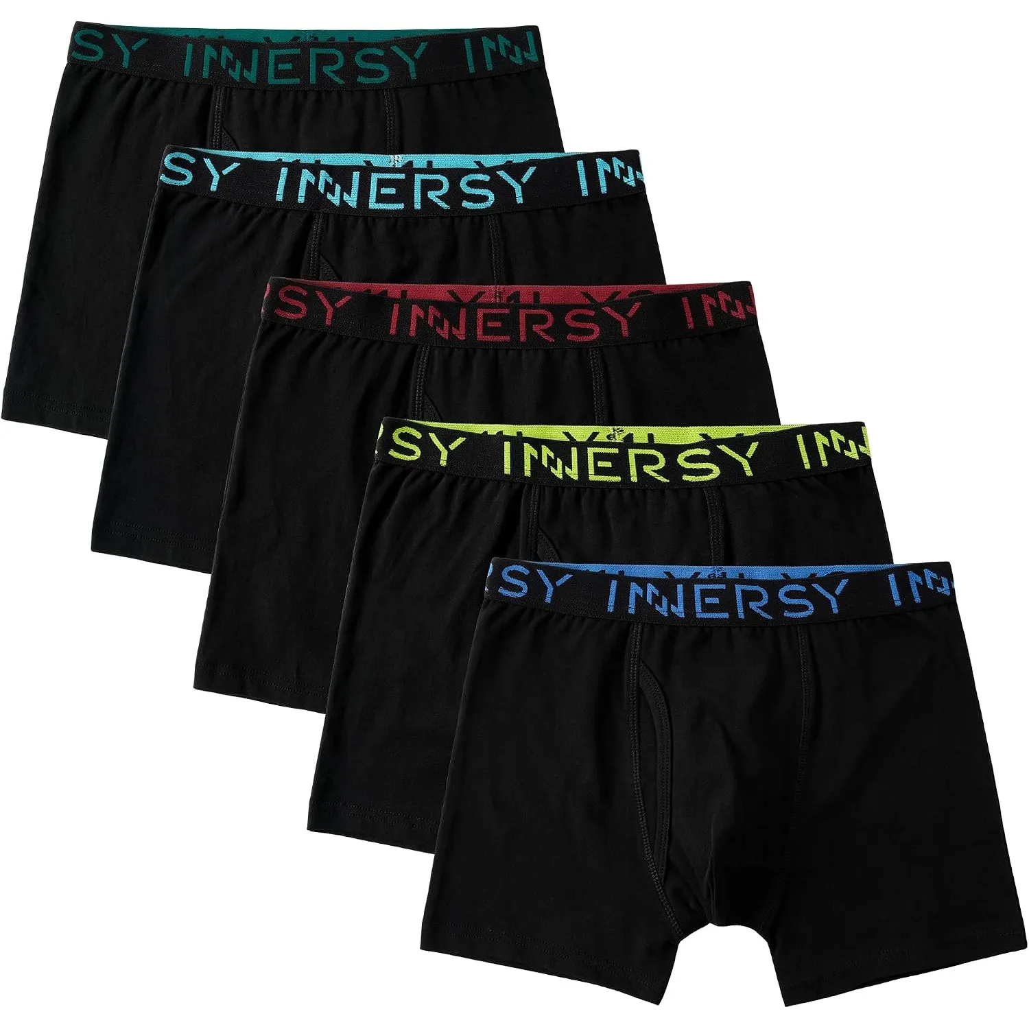 INNERSY Unterhosen Jungen Baumwolle Weich Boxershorts mit Eingriff 5er Pack