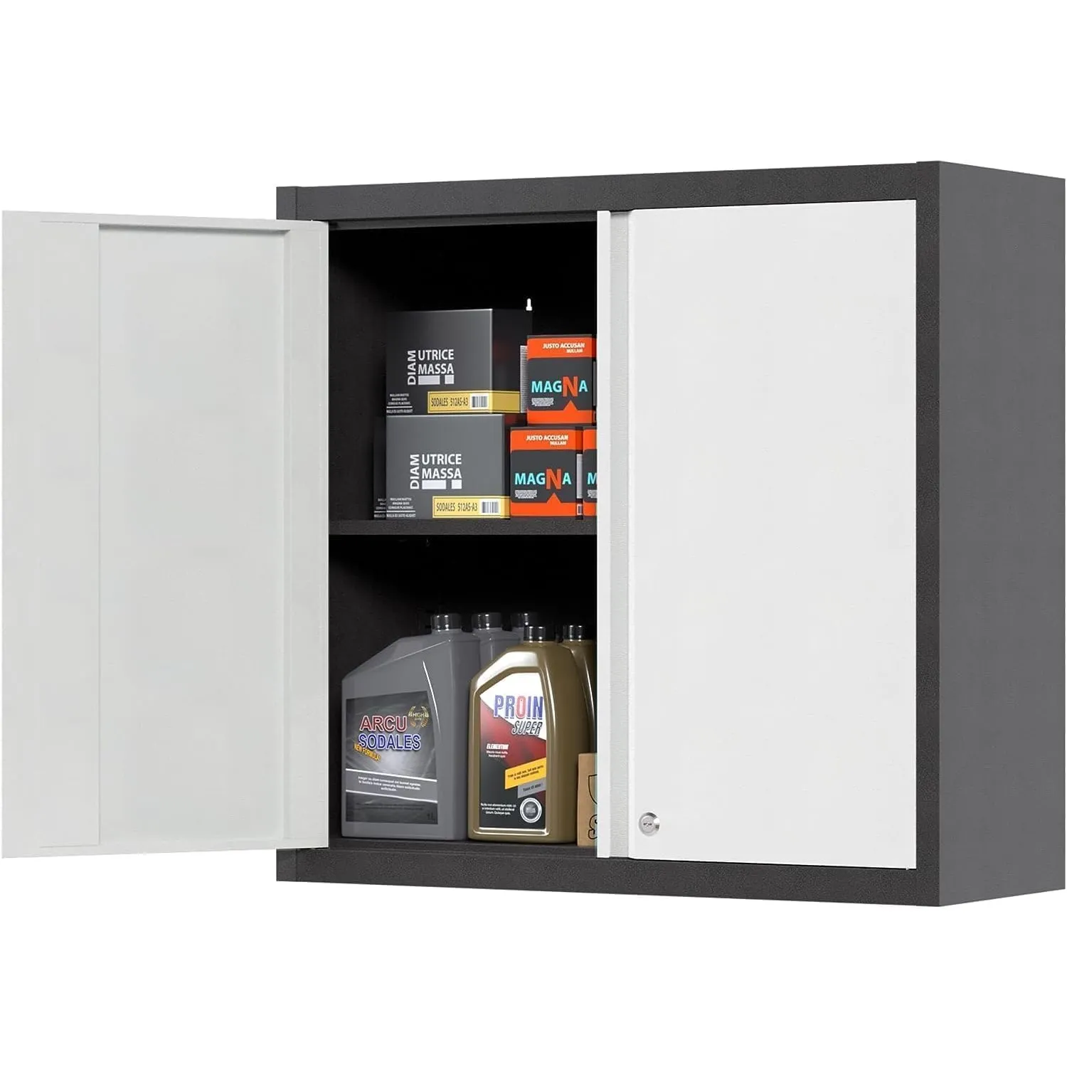 SUPEER Hängeschrank Metall Werkzeugschrank H66 x L66 x D30 cm