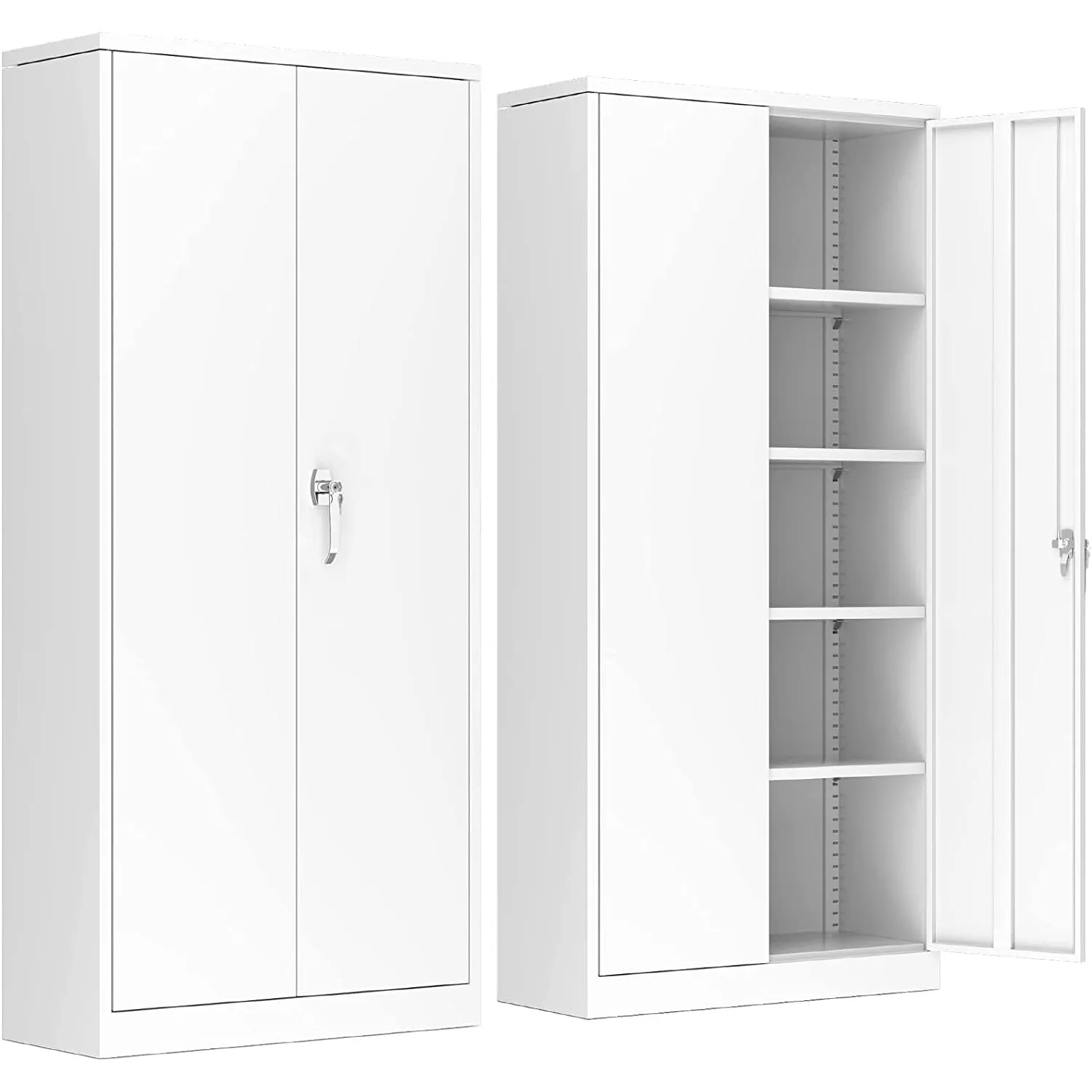 SUPEER Aktenschrank,Metallschrank mit 4 höhenverstellbaren Fachböden
