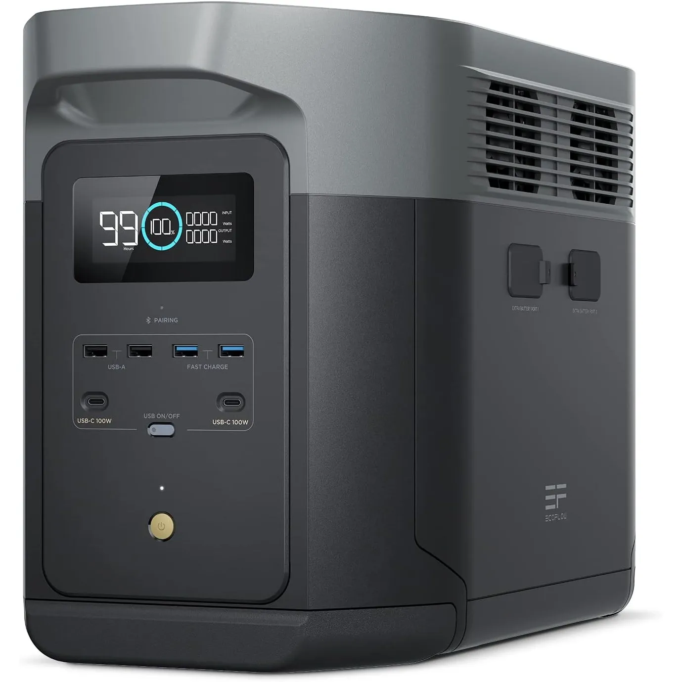 EF ECOFLOW DELTA 2 Max tragbare Powerstation 2048Wh, LFP Akku 3000 Zyklen, 80% Ladung <1 Std, Solargenerator für Zuhaus…