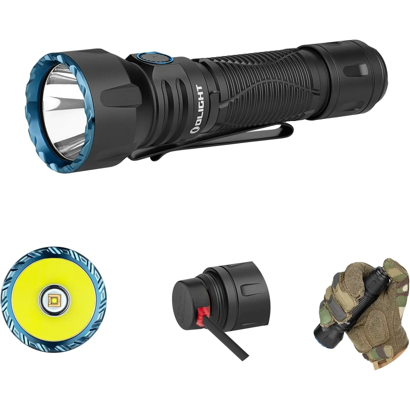 OLIGHT Javelot LED Taschenlampe 1350 Lumen mit 6 Leuchtmodi | 730 Meter Reichweite, 72 Tage Laufzeit, Zwei Schalter, Wi…