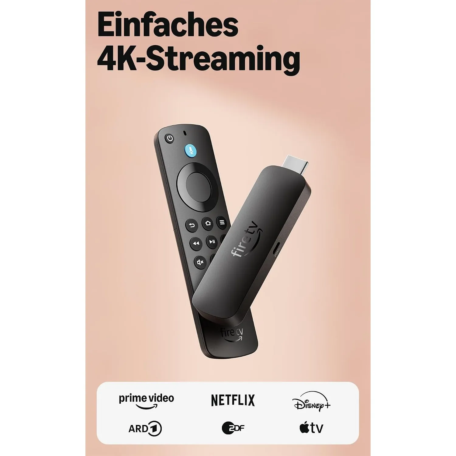 Amazon Fire TV Stick 4K Select, beginne mit dem Streamen in 4K, Hunderttausenden von Filmen und Serienfolgen sowie kost…