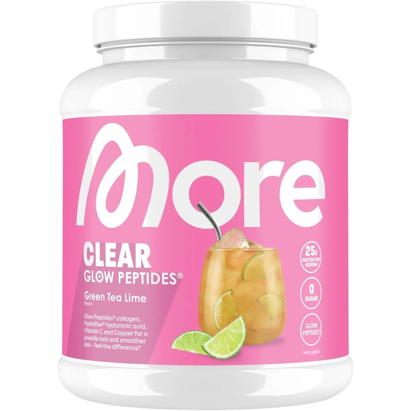 MORE Clear Glow Peptides, Green Tea Lime, 600 g