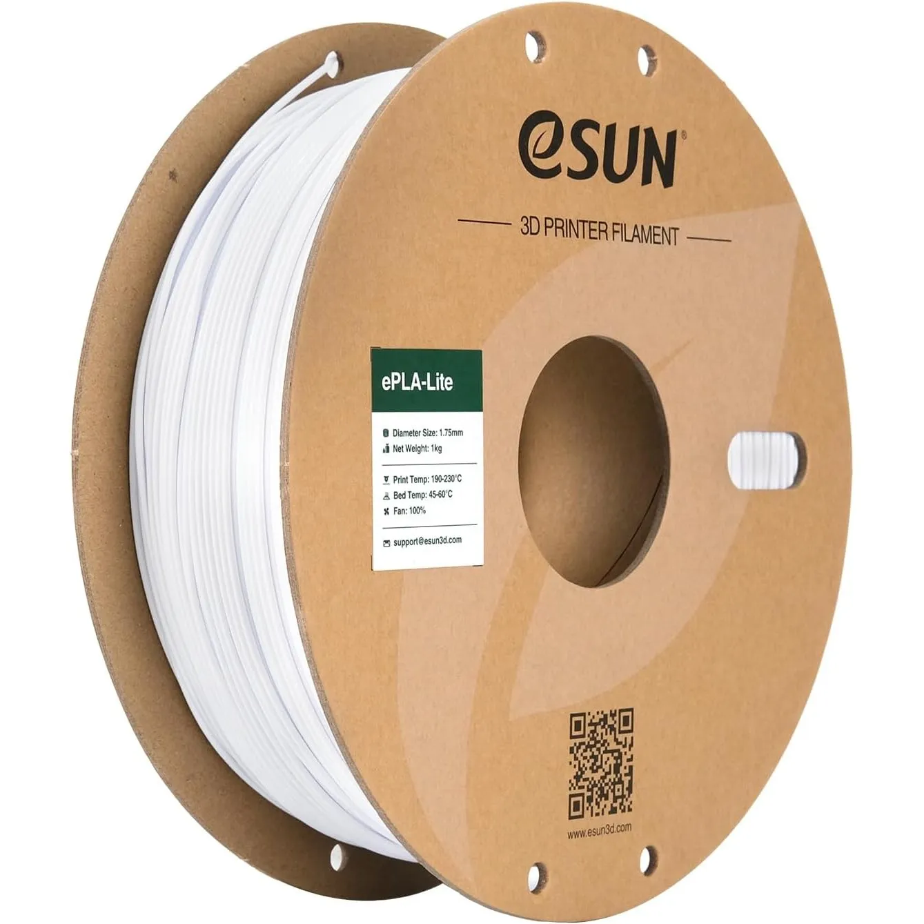 eSUN PLA Filament 1.75mm, Modifiziertes 3D Drucker Filament PLA, Maßgenauigkeit +/- 0.03mm, 1KG Spule (2.2 LBS) 3D Druc…