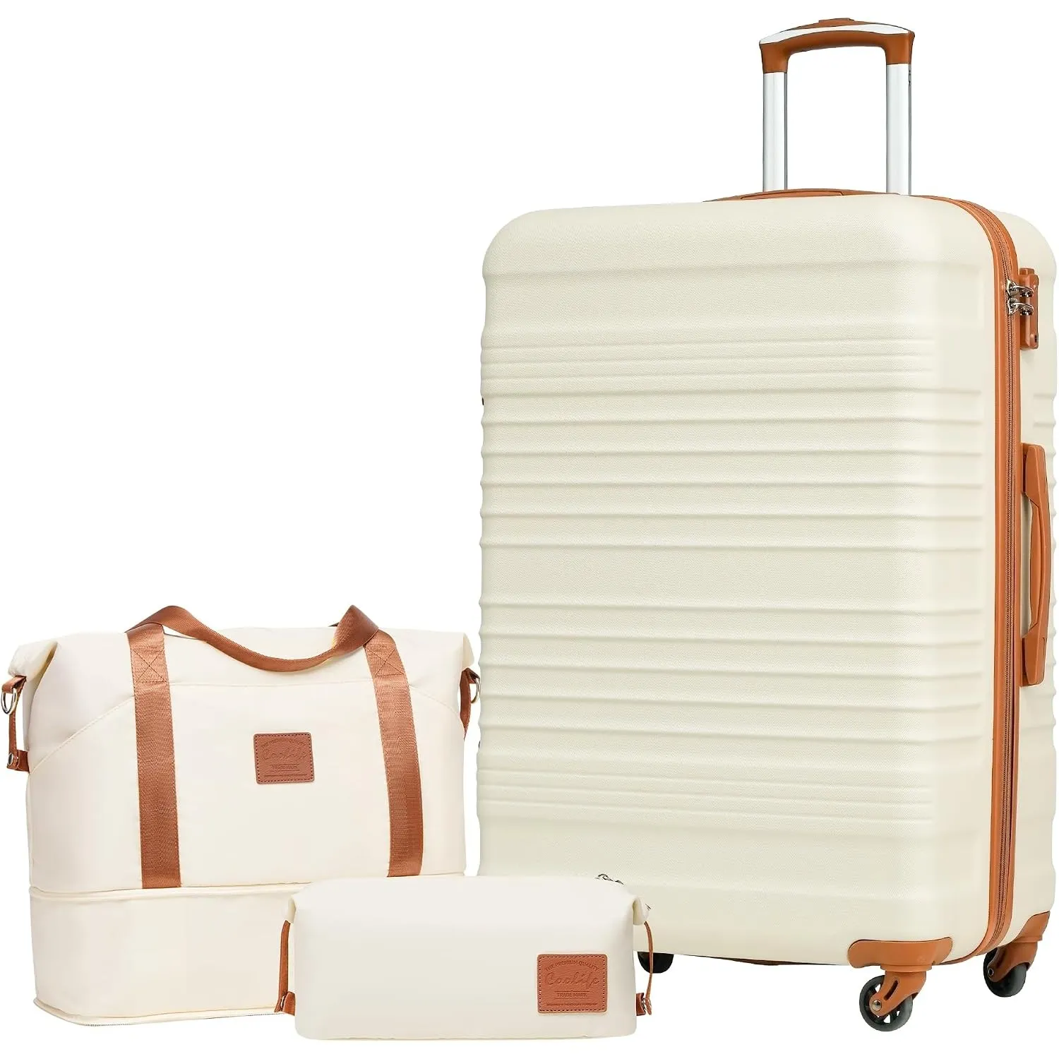 COOLIFE Koffer Set 3tlg: Luggage Set 28 Zoll Groß Hartschale Koffer TSA