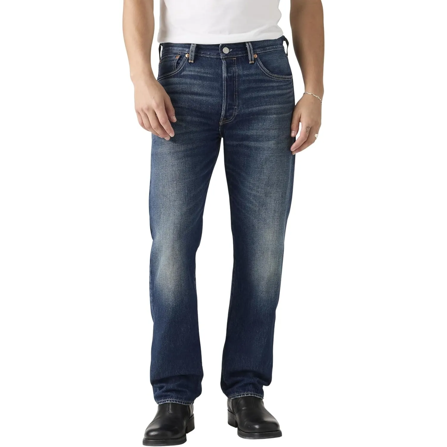 Levi's Herren Jeanshose 501 Original mit Knopfleiste, Straight Fit