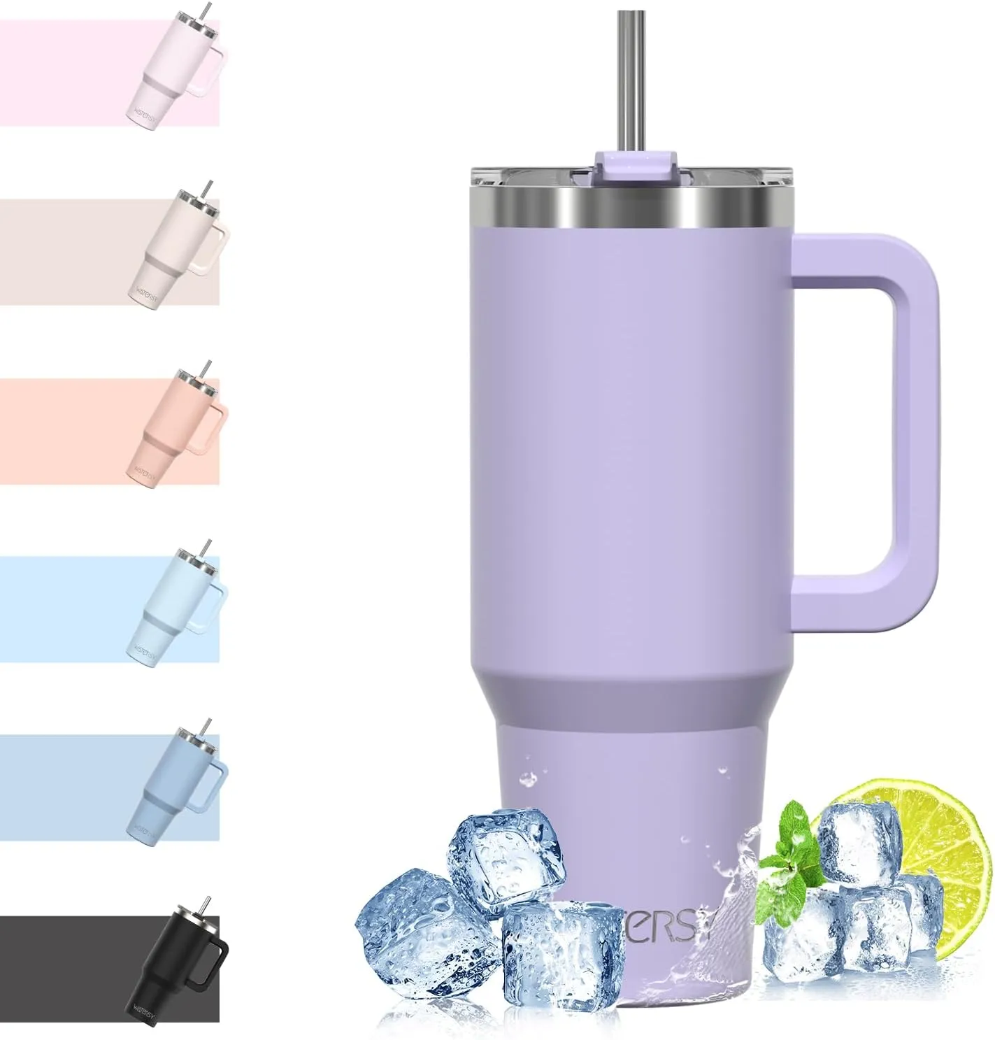 Watersy 1.13 Litre Coffee Mug to Go, Thermal Mug, Double-Walled Stainless Steel Vacuum Leak-Proof Drinking Cup with Han…