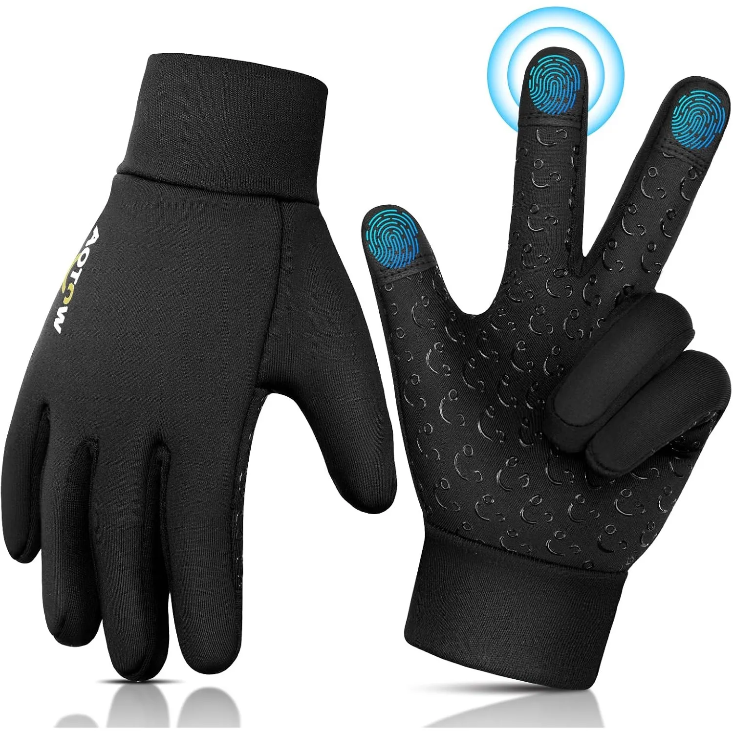 Kinder Handschuhe Winter Thermo Laufhandschuhe - Touchscreen Fahrradhandschuhe Warm Kinderhandschuhe Winddichte Warme F…