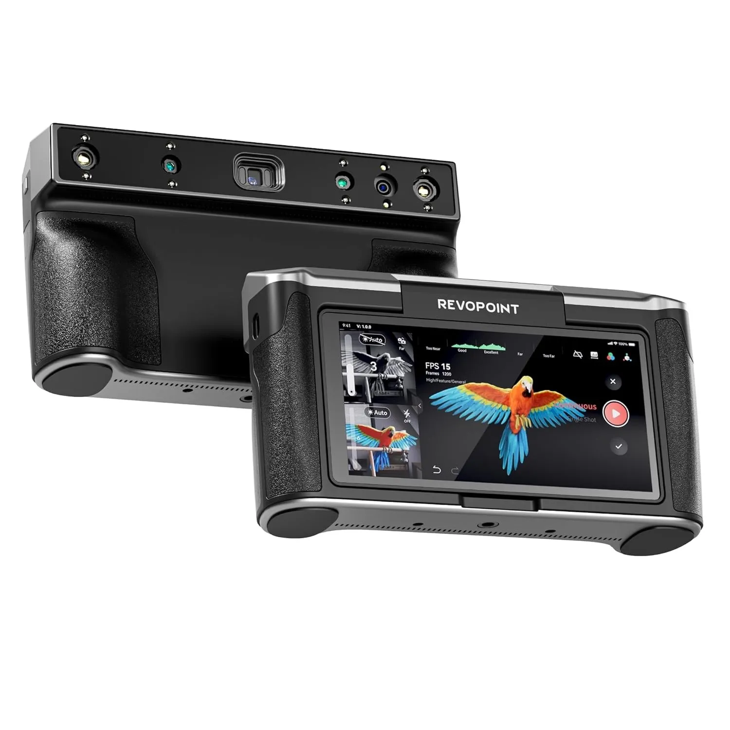 Revopoint MIRACO 3D-Scanner, WiFi 3D Scanner mit 180° Flip Screen, 16GB