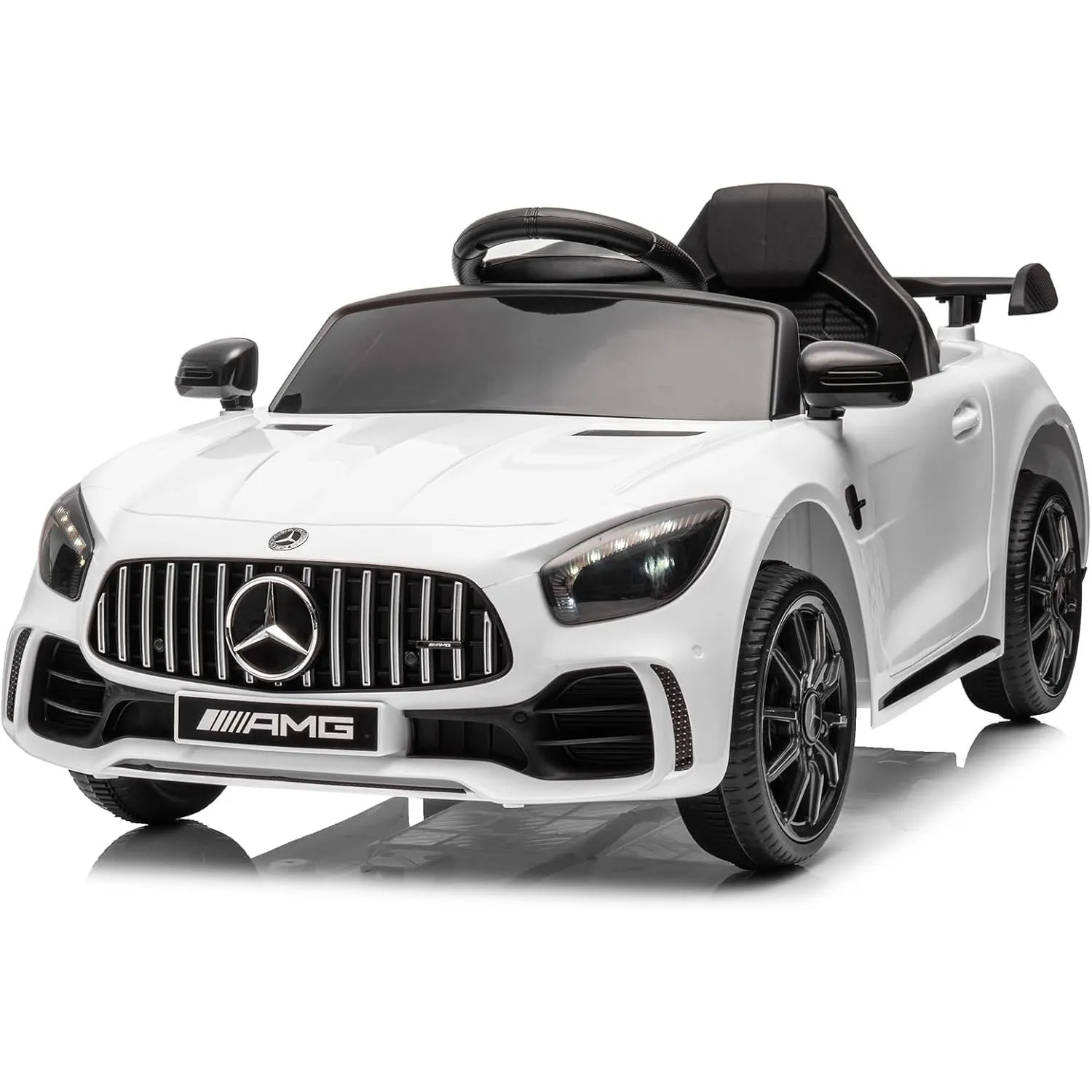 LEADZM Mercedes-Benz AMG Kinder Elektroauto 12V mit 2.4G-Fernbedienung – Elektrofahrzeug 2-türig mit MP3, Hupe, LED-Leu…