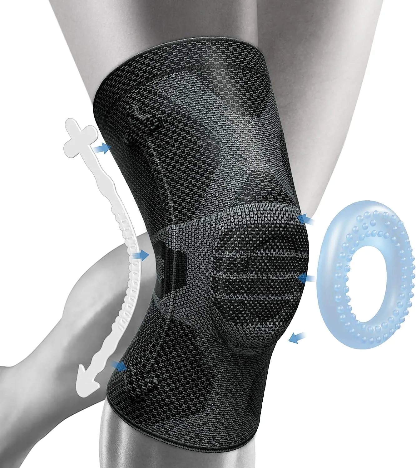 NEENCA Knee Support, Compressed Knee Support with Patella Gel Pads & Spring Side Stabilisers, Medical Knee Pads for Run…