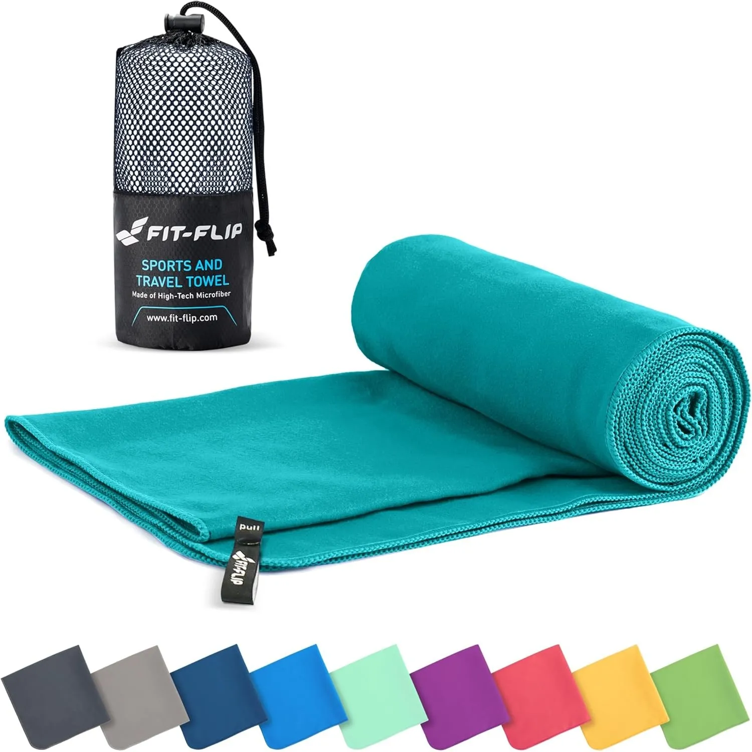 Fit-Flip Mikrofaser Handtuch schnelltrocknend für Fitness, Sport & Sauna