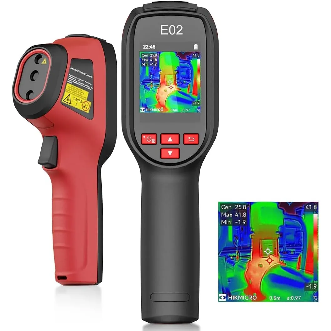 HIKMICRO Wärmebildkamera E02 SuperIR 240 x 240 IR-Auflösung mit visueller Kamera, tragbare kompakte Infrarotkamera mit …