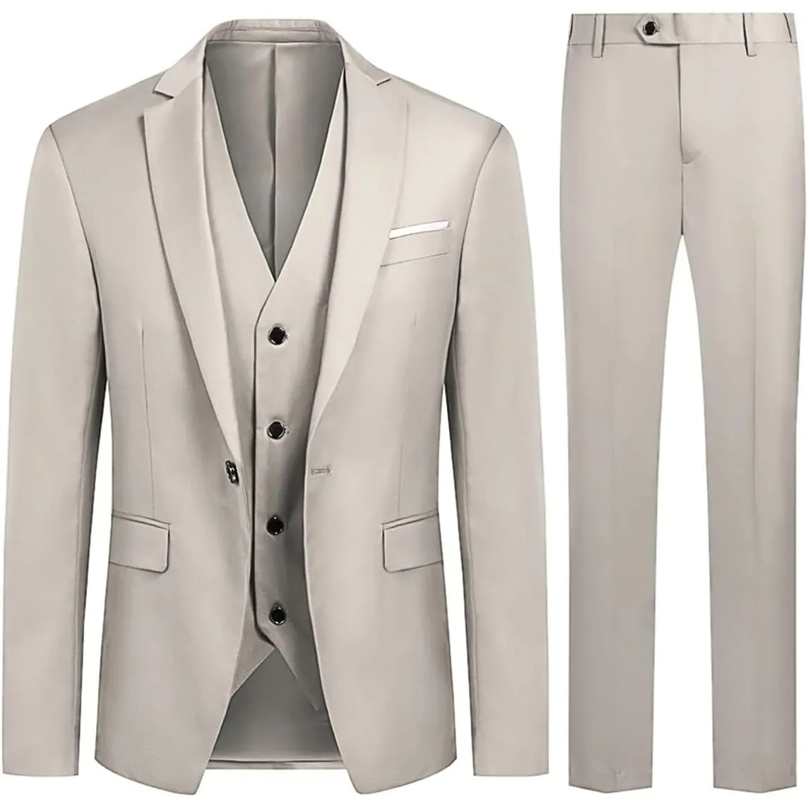 Allthemen Herren Anzug 3 Teilig Slim Fit Anzüge Business Hochzeit Modern