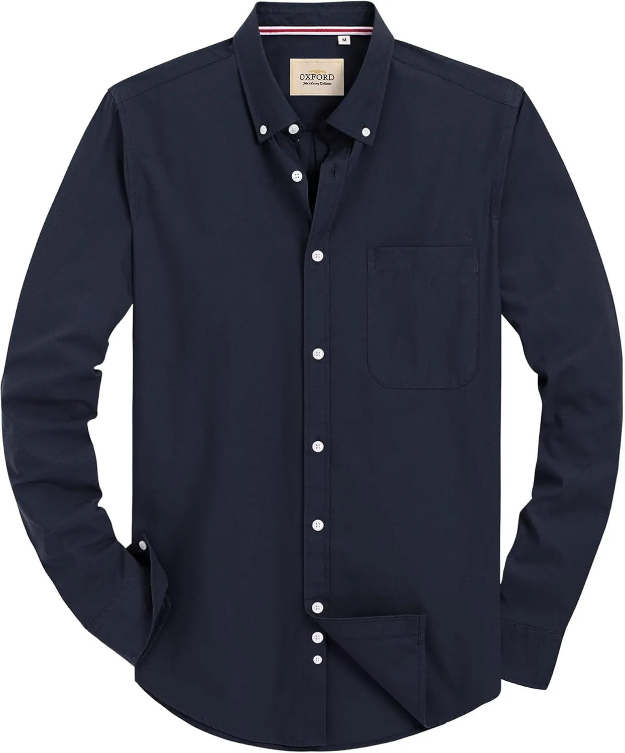 J.VER Oxford Herren Hemd Bügelfrei Regular Fit HerrenHemden Langarm Casual Oberhemd aus Baumwolle Button Down Hemden Fa…