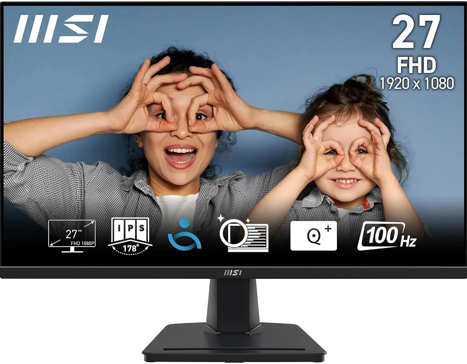 MSI PRO MP275 27 Inch Full HD Office Monitor - 1920 x 1080 IPS Panel, 100 Hz, Eye-Friendly Screen, Integrated Speaker, …
