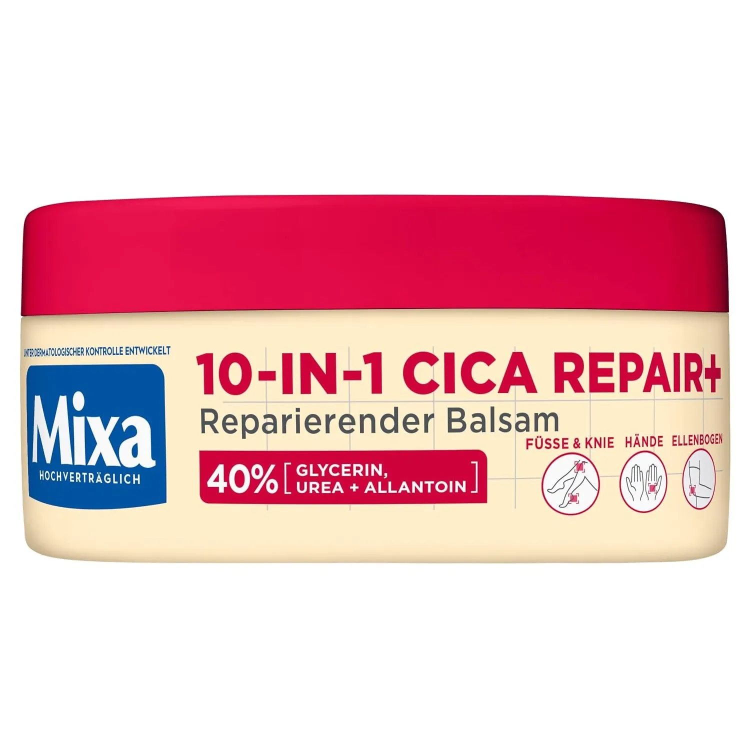 Mixa Urea Cica Balsam, gegen rissige und trockene Haut, 150 ml