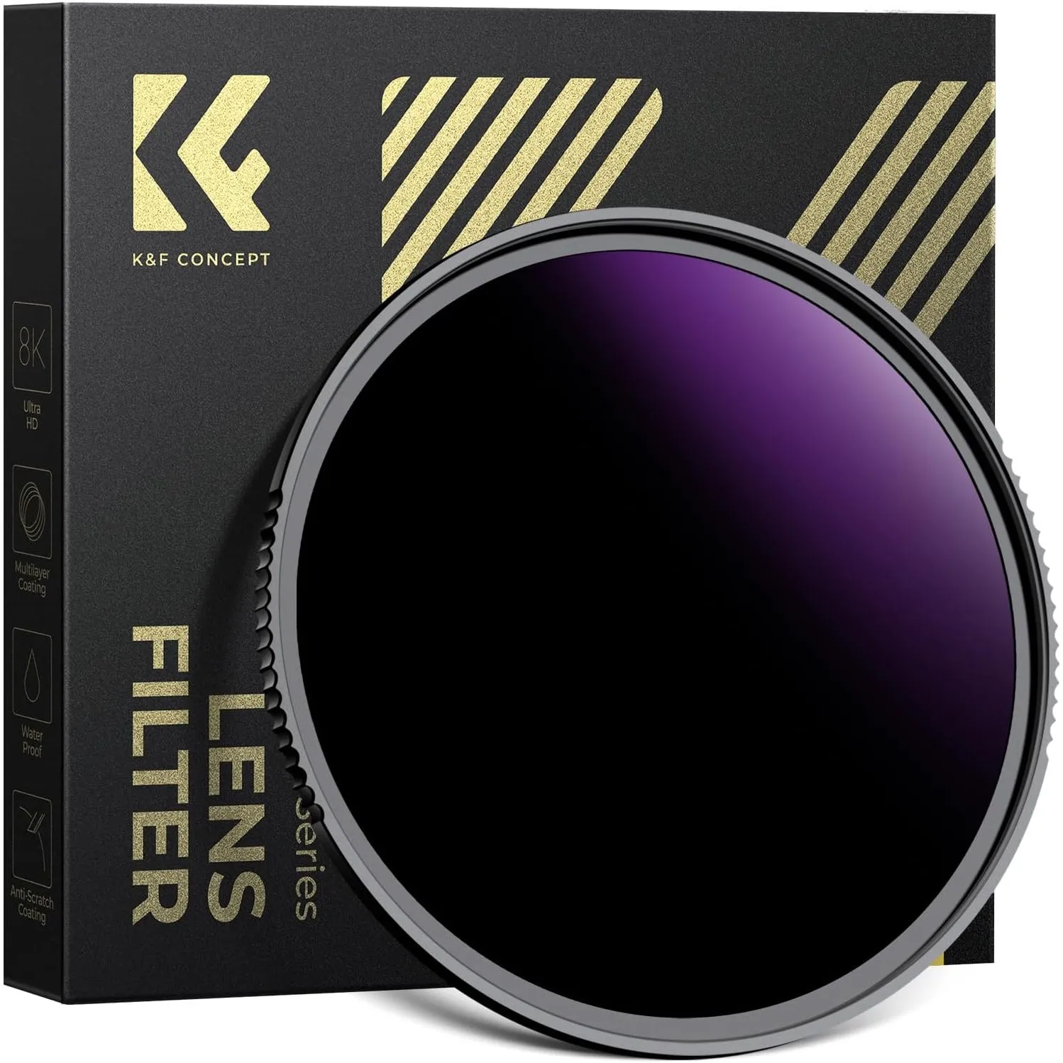 K&F Concept 77mm ND100000 Sonnenfinsternisfilter Fester ND Filter Graufilter für Himmelsereignisfotografie (16,6 Blende…