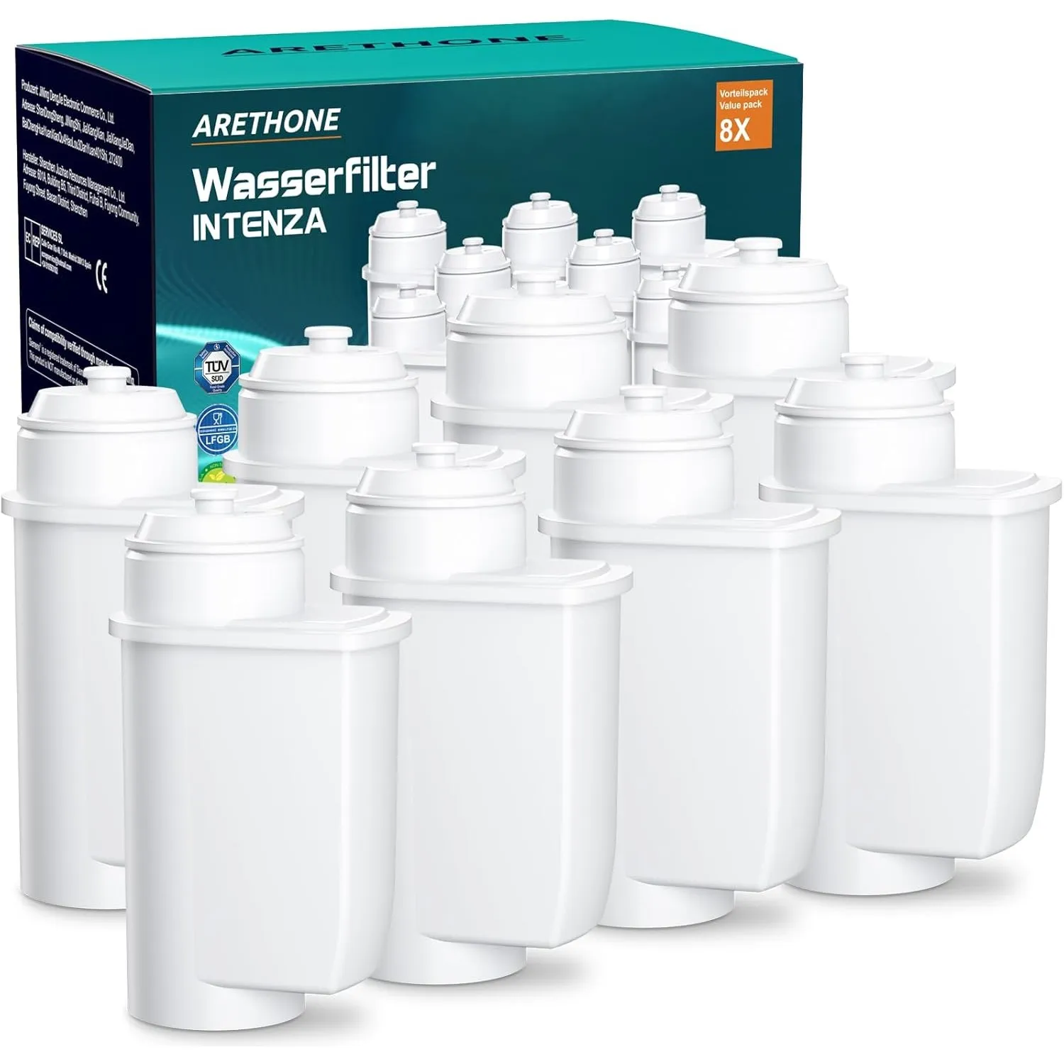 ARETHONE Wasserfilter für Siemens EQ Series, EQ3, EQ5, EQ6, EQ7, EQ9, EQ500, S700, Wasserfilter Kaffeevollautomat für B…