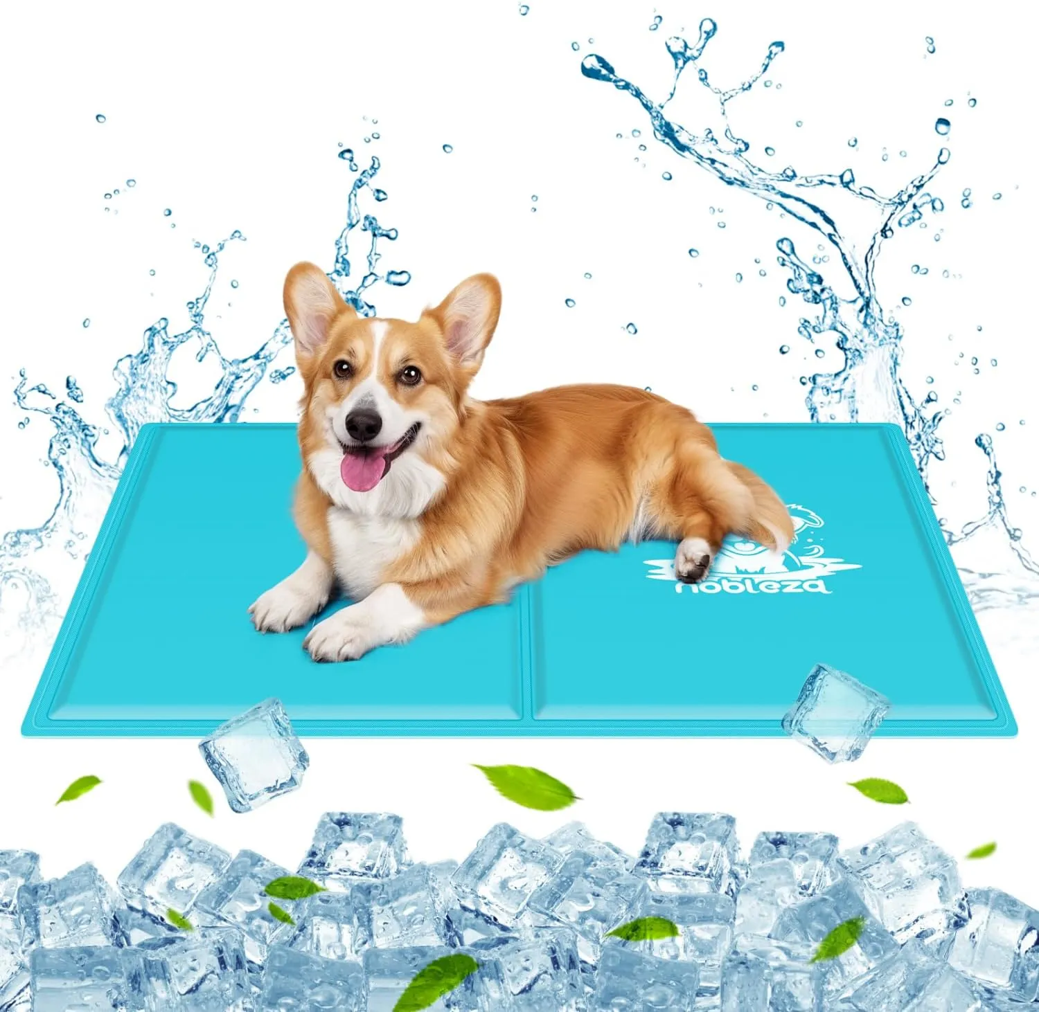 Nobleza Cooling Mat for Dogs, 65 x 50 cm, Cooling Blanket Dog Self-Cooling Non-Toxic with Gel Pads Puppy Cats Pets Cool…