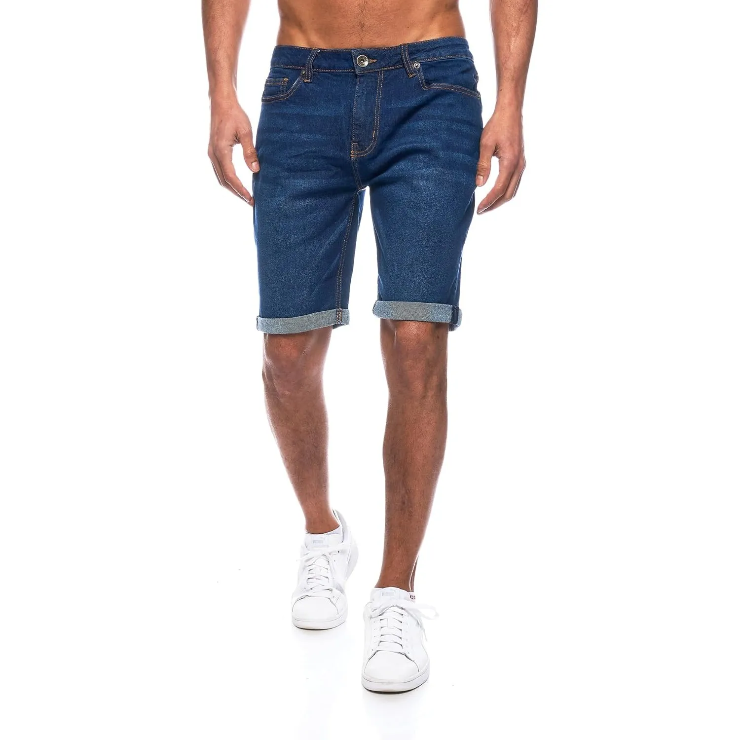JEEL Herren Kurze Hosen - Slim-Fit Jeans-Shorts - 5-Pocket-Style - Stretch Herren-Shorts - Kurze Hose für Männer - Basi…