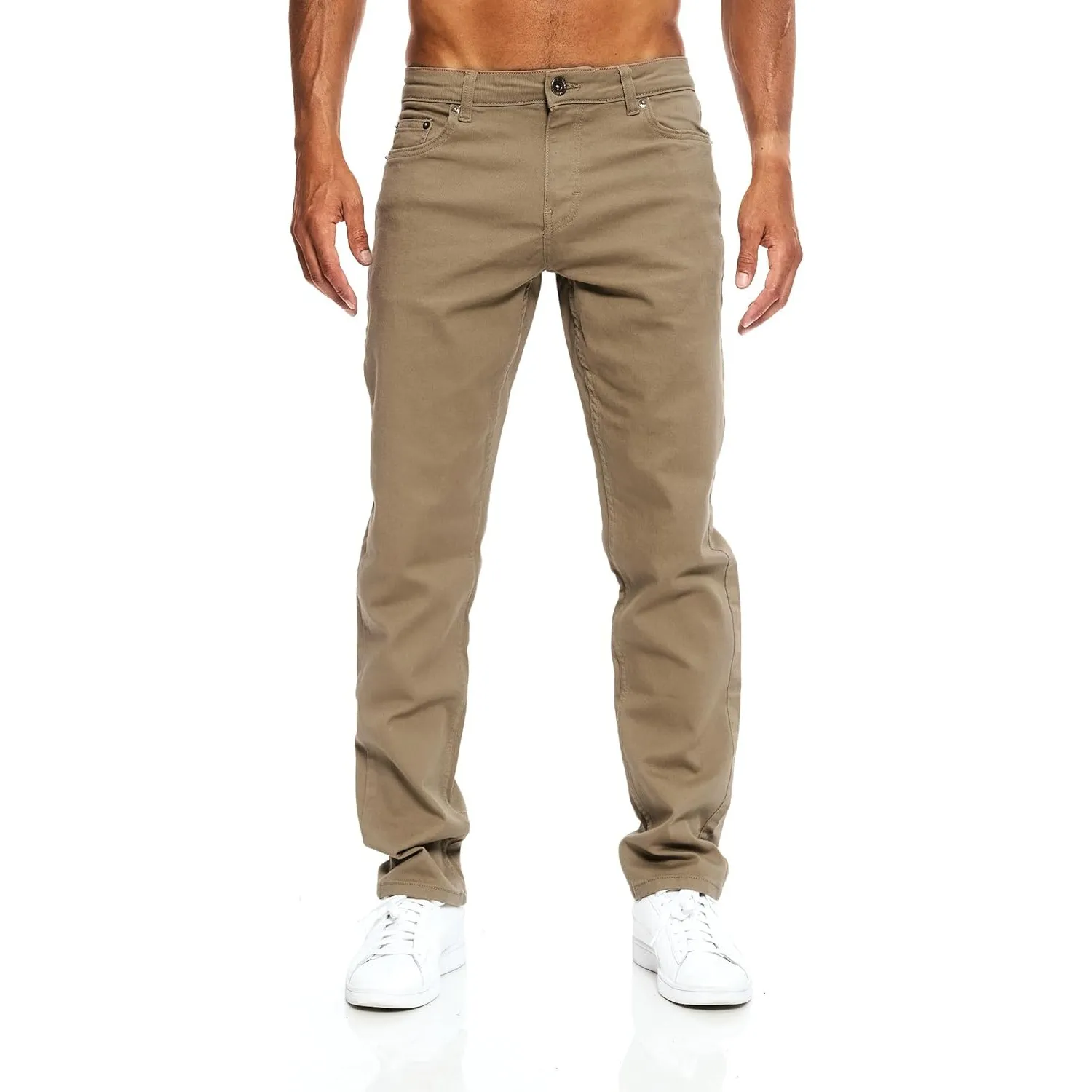 JEEL Herren-Jeans - Regular-Fit Straight-Cut - Stretch - Jeans-Hose Basic Washed