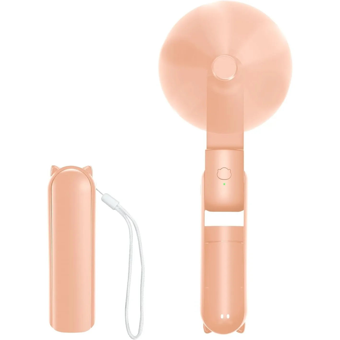 Jsdoin Mini Handheld Ventilator, Tragbarer Desktop-Ventilator 3 Geschwindigkeiten, Wiederaufladbar Faltbarer USB-Ventil…